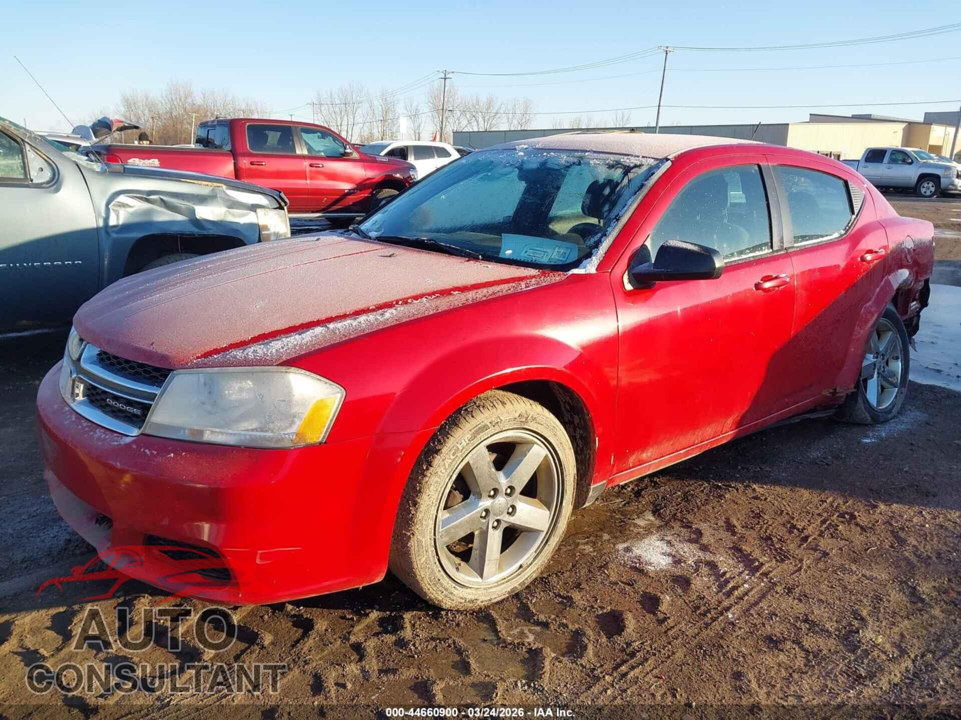 DODGE AVENGER 2012 - 1C3CDZAB7CN158532