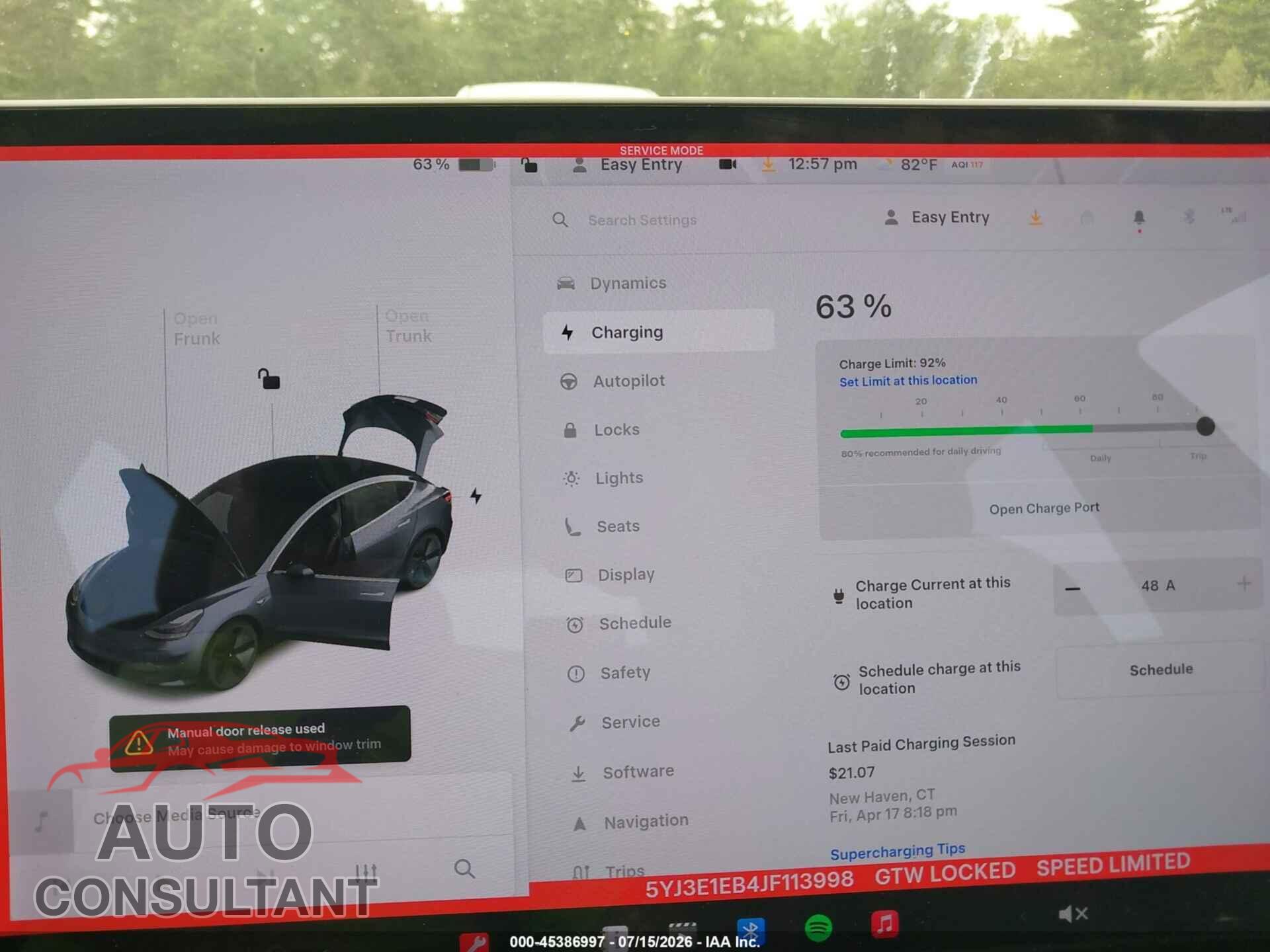TESLA MODEL 3 2018 - 5YJ3E1EB4JF113998