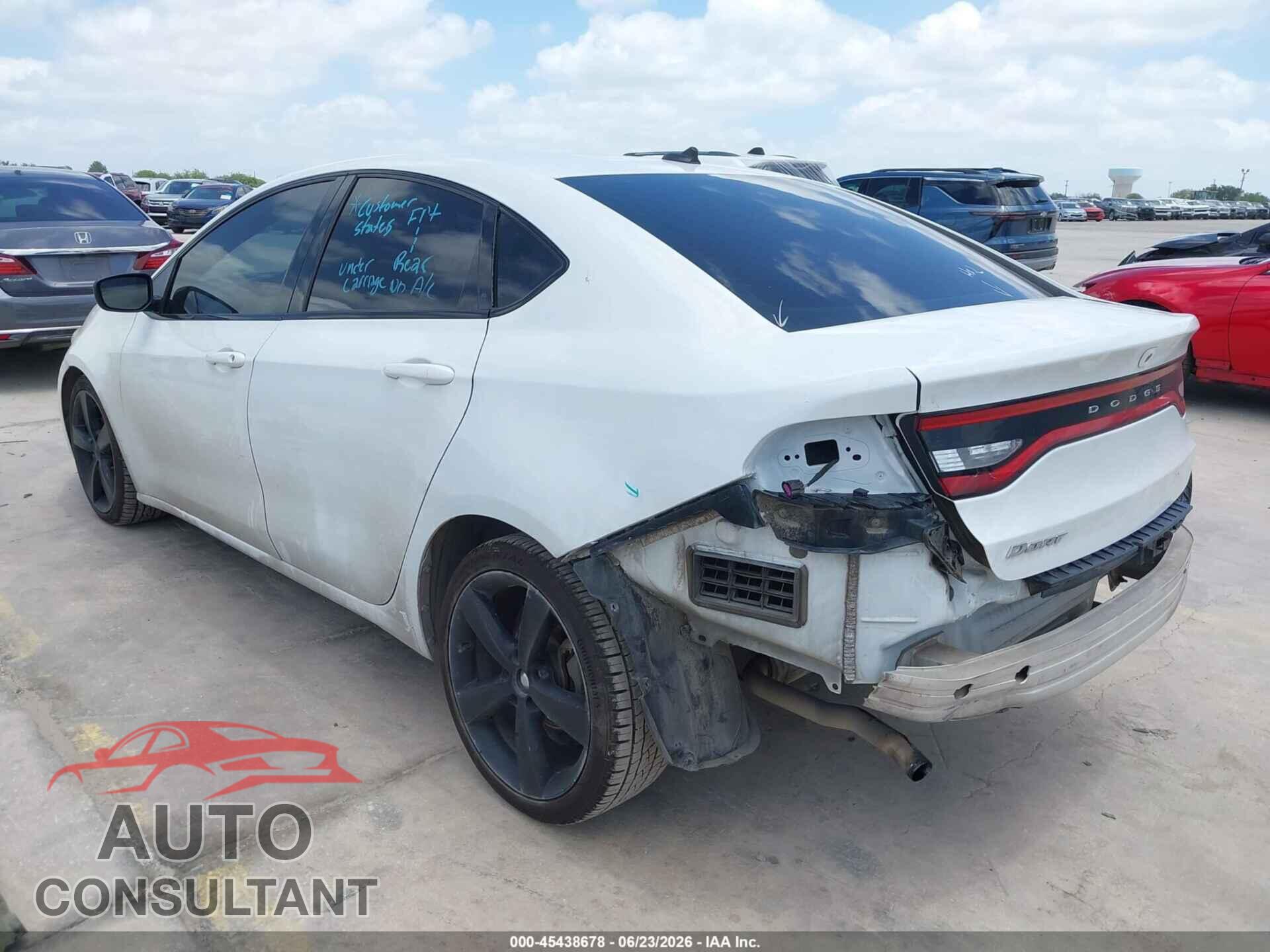 DODGE DART 2015 - 1C3CDFBB2FD146599