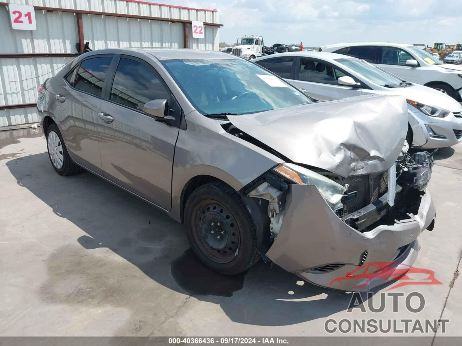 TOYOTA COROLLA 2016 - 2T1BURHE9GC719023