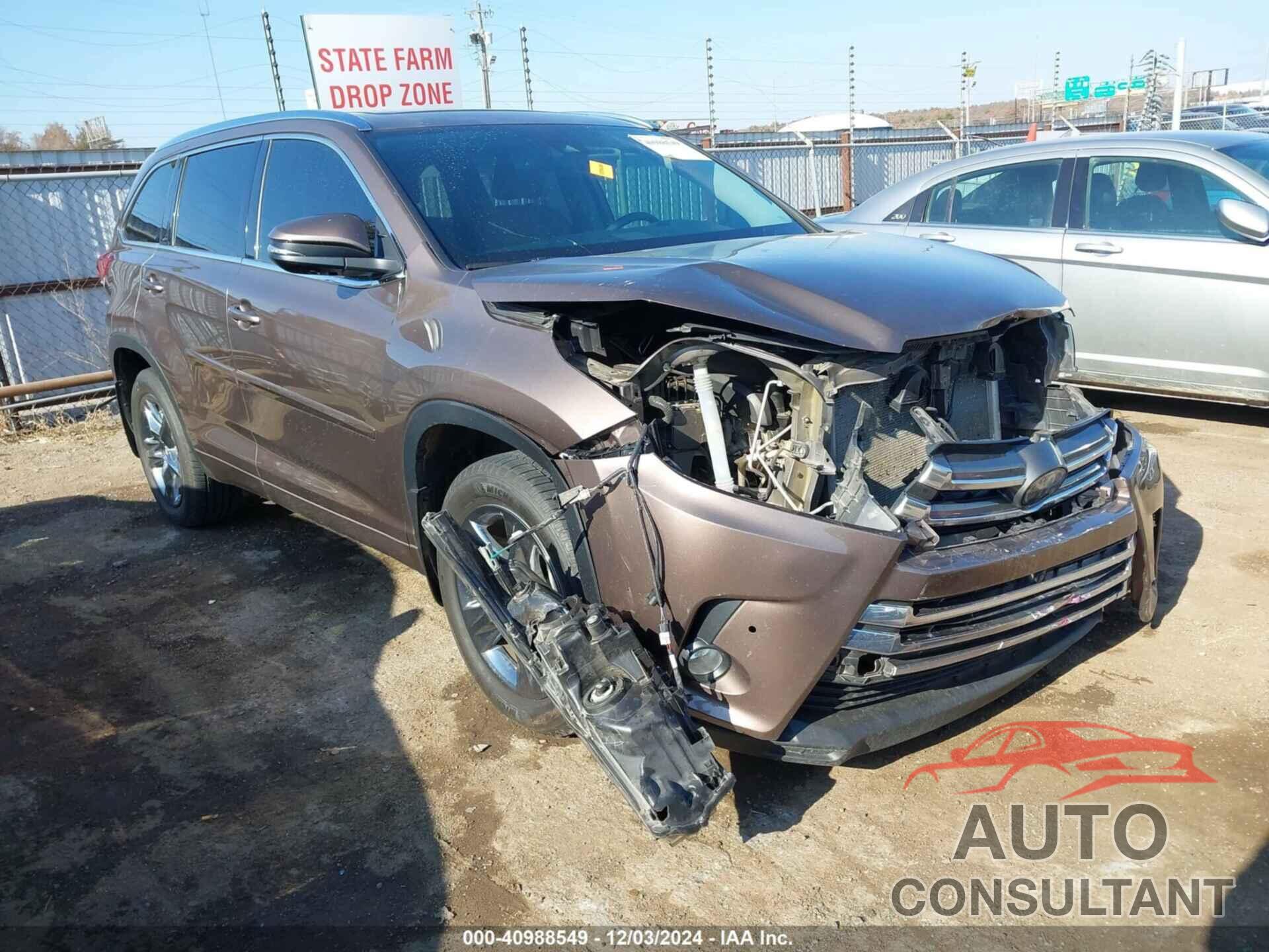 TOYOTA HIGHLANDER 2018 - 5TDDZRFH6JS906533