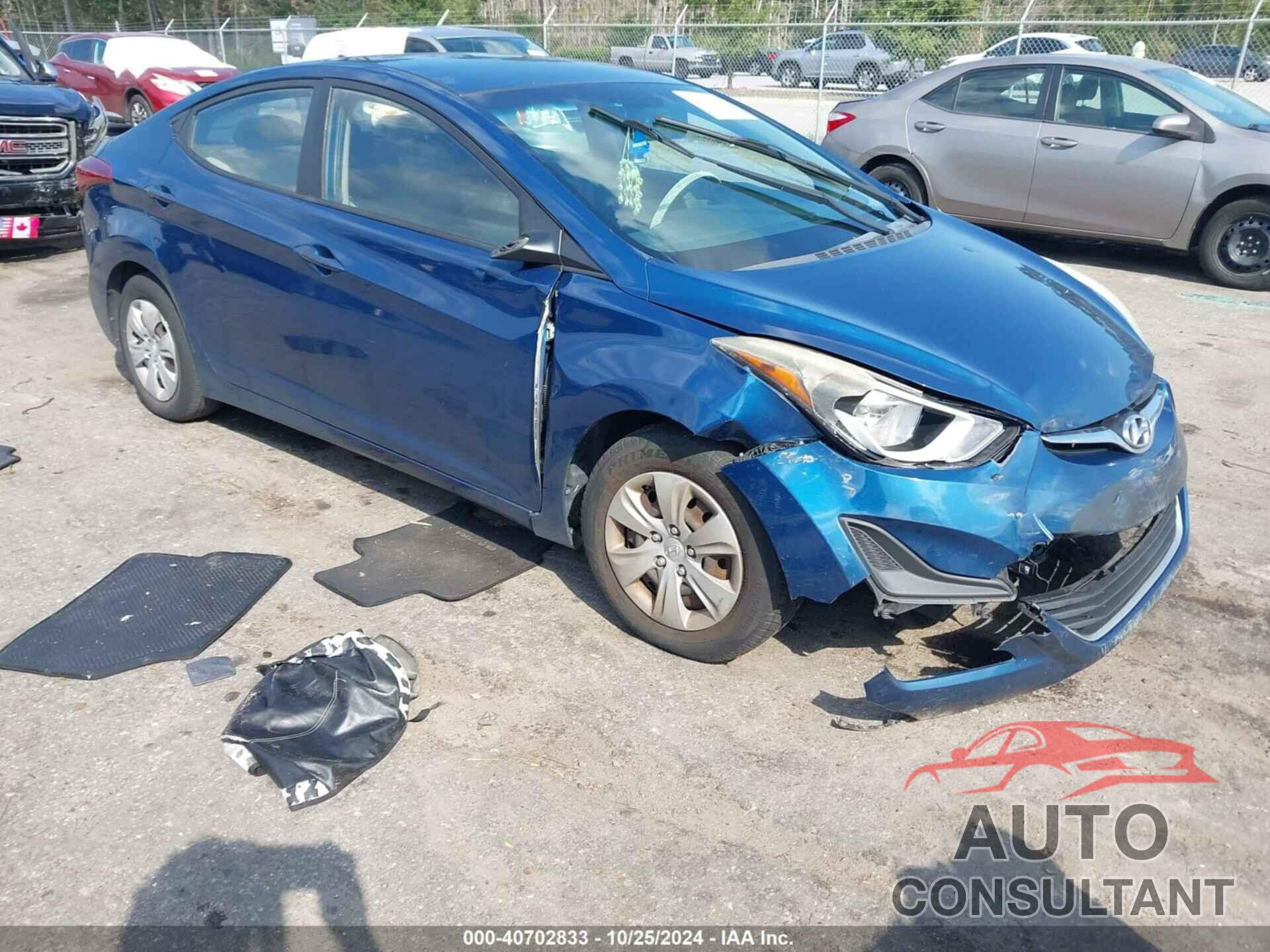 HYUNDAI ELANTRA 2016 - KMHDH4AE2GU648661