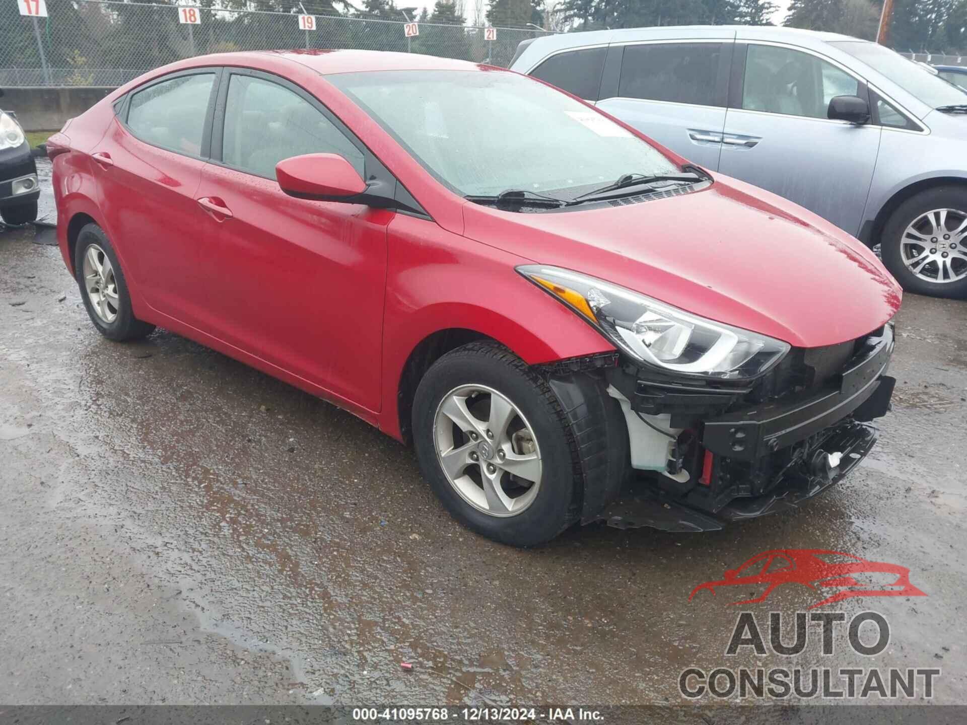 HYUNDAI ELANTRA 2014 - KMHDH4AE4EU207563