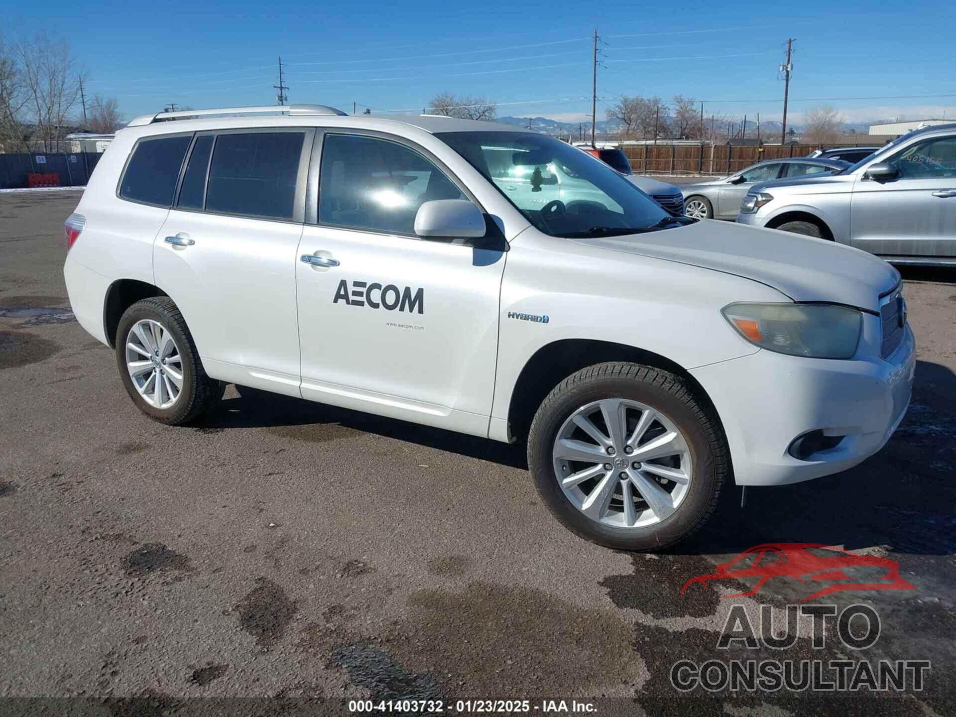 TOYOTA HIGHLANDER HYBRID 2009 - JTEEW41A792036820