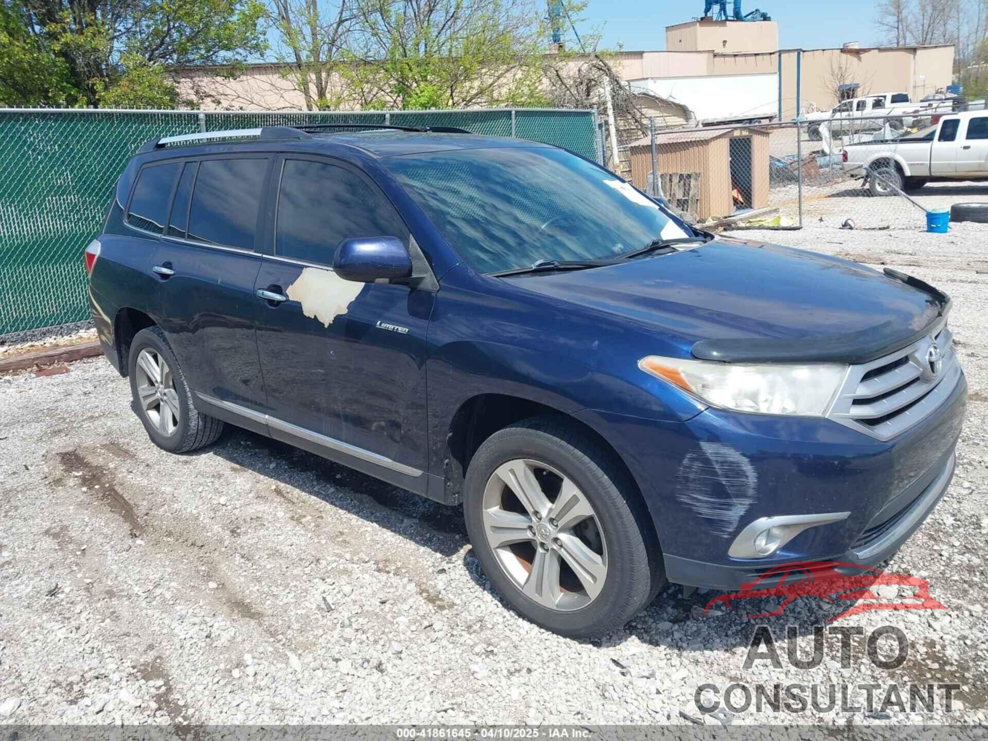 TOYOTA HIGHLANDER 2012 - 5TDYK3EH0CS072699