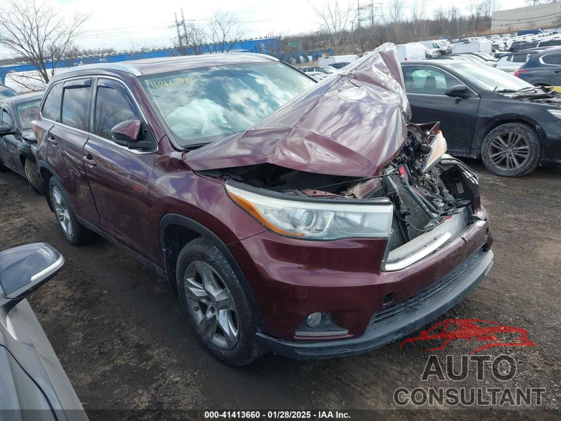TOYOTA HIGHLANDER 2014 - 5TDDKRFH1ES037110