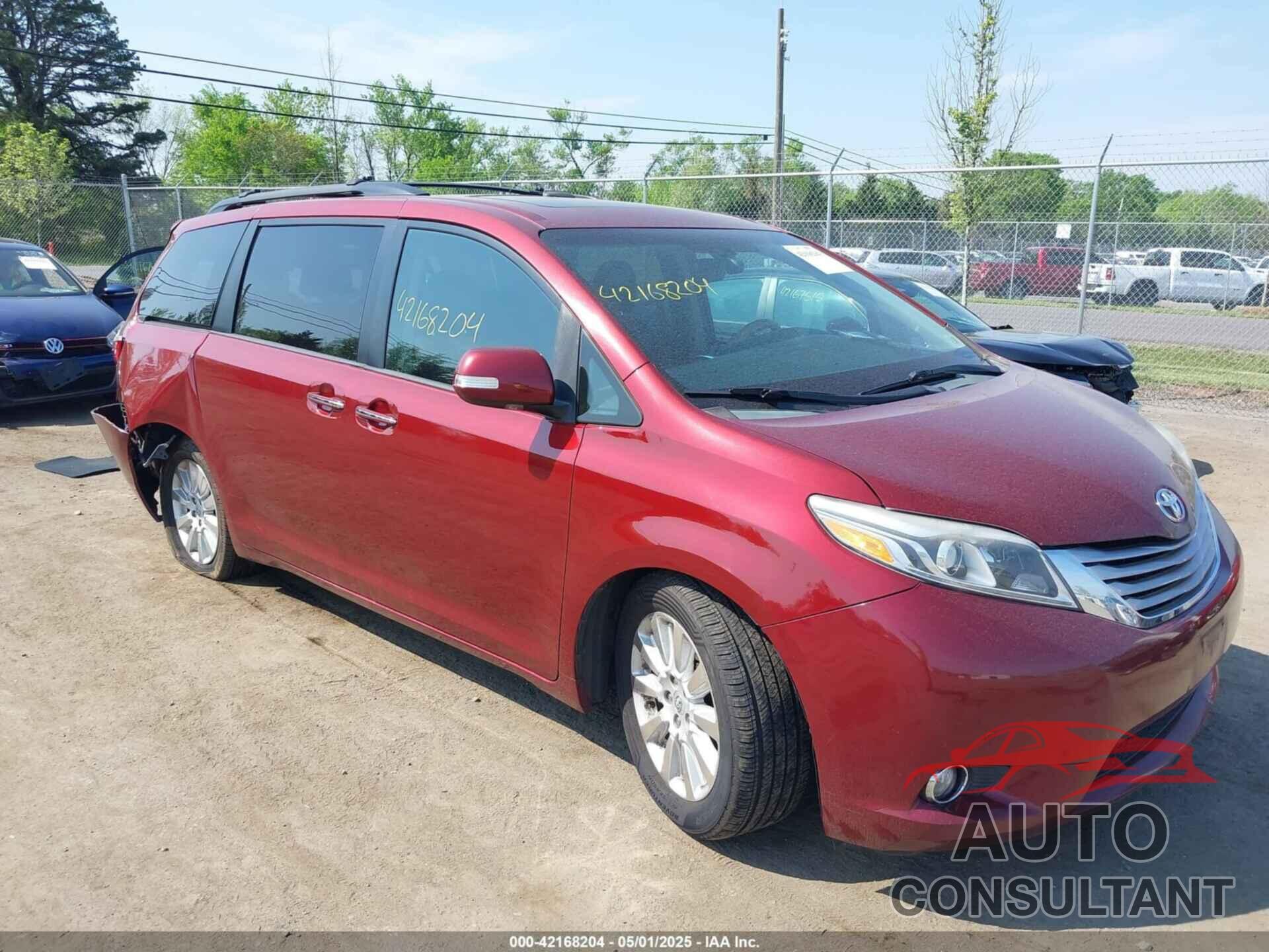 TOYOTA SIENNA 2015 - 5TDYK3DC6FS593937
