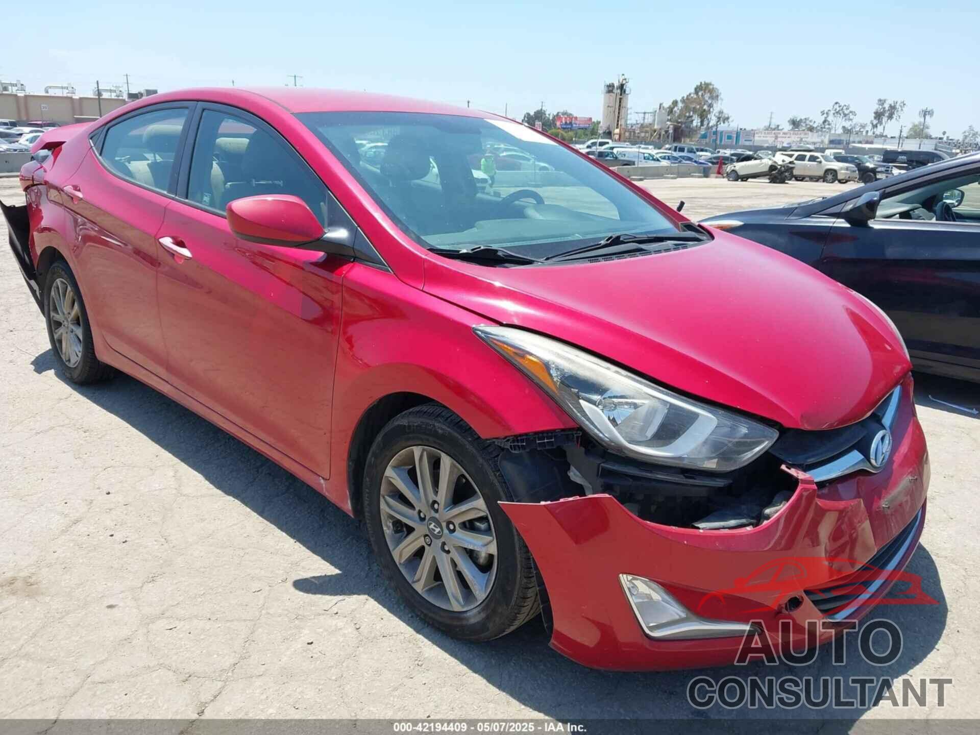 HYUNDAI ELANTRA 2015 - KMHDH4AE4FU421793