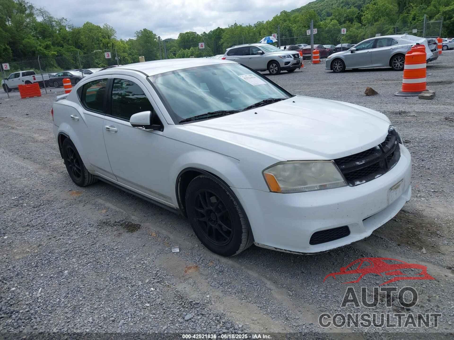 DODGE AVENGER 2012 - 1C3CDZCB7CN196209