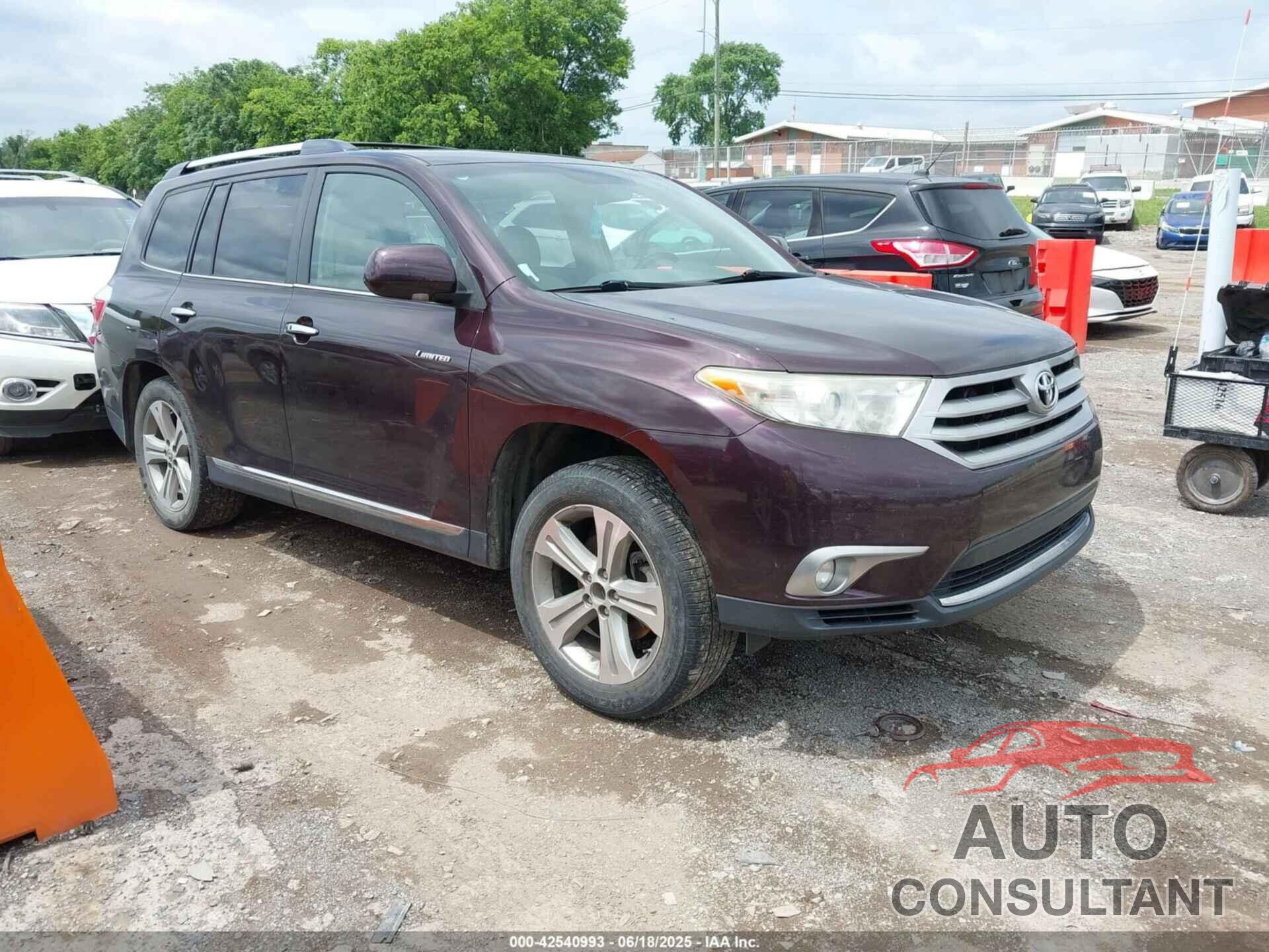 TOYOTA HIGHLANDER 2013 - 5TDYK3EH7DS102735