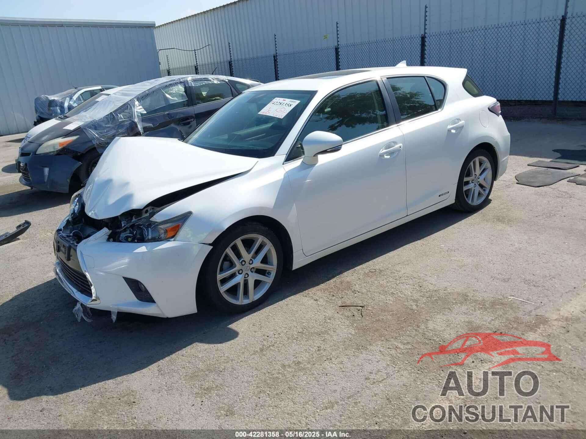 LEXUS CT 200H 2016 - JTHKD5BH2G2274942