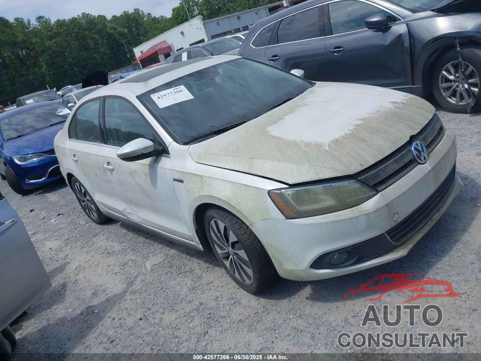 VOLKSWAGEN JETTA HYBRID 2013 - 3VW637AJ1DM249392
