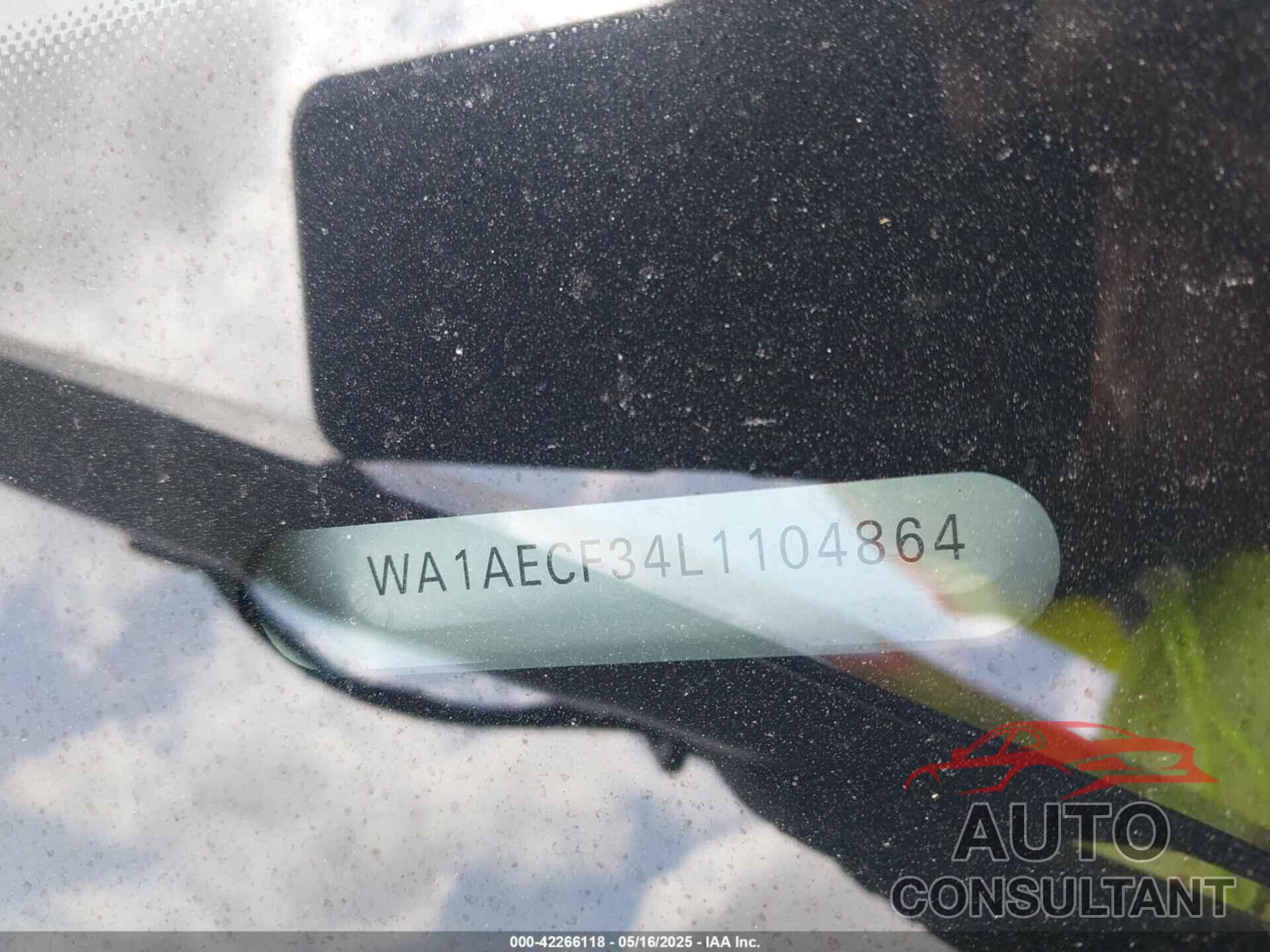 AUDI Q3 2020 - WA1AECF34L1104864