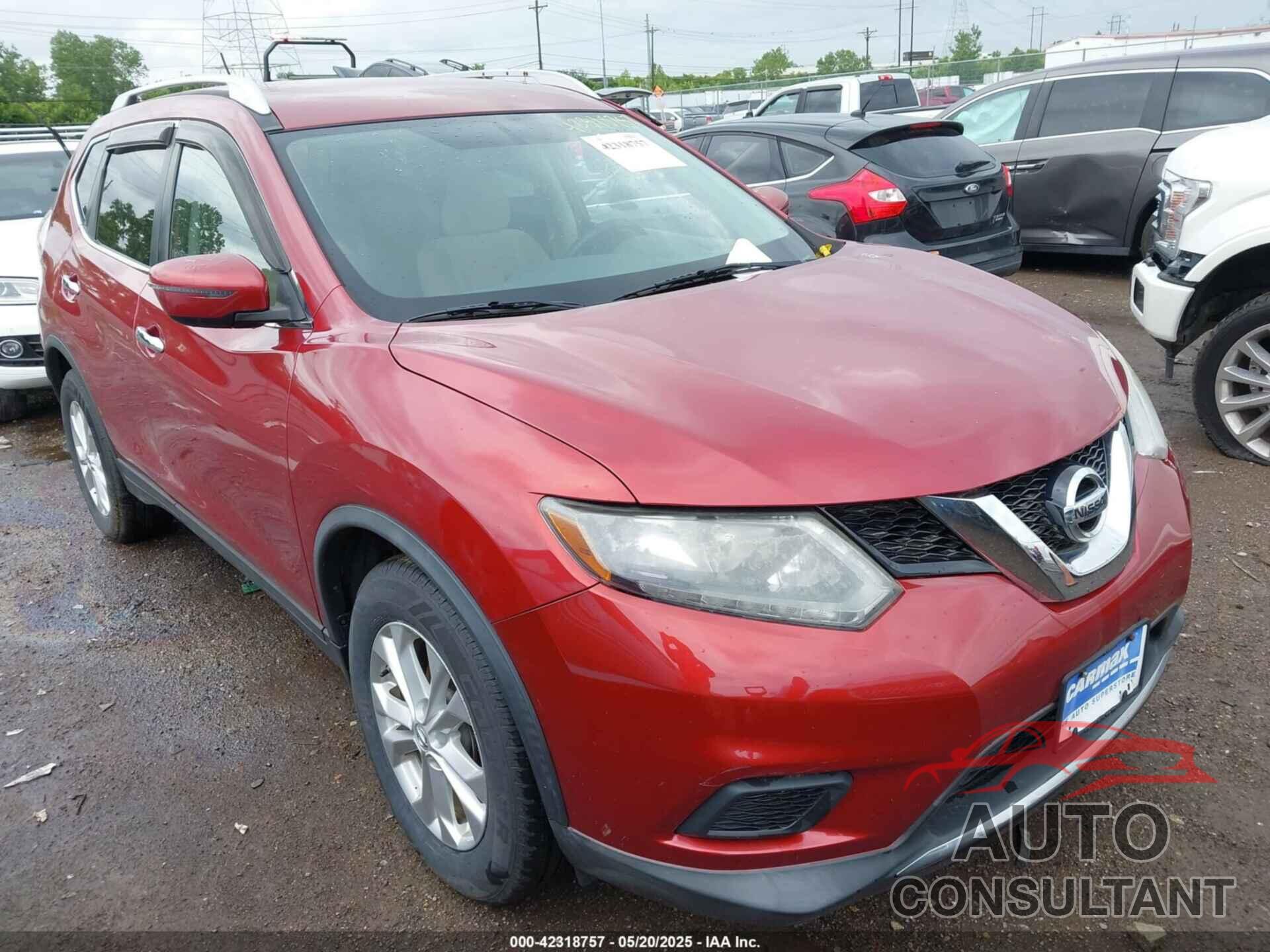 NISSAN ROGUE 2016 - KNMAT2MVXGP603651