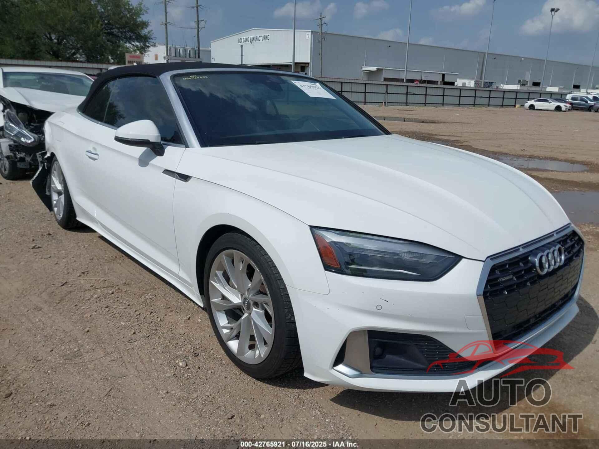 AUDI A5 CABRIOLET 2021 - WAU2AGF50MN001382
