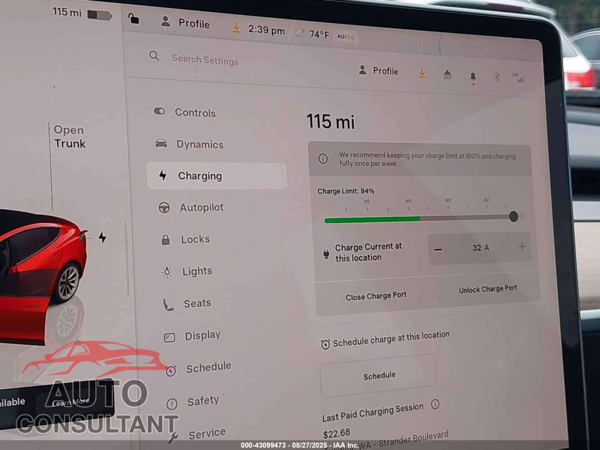 TESLA MODEL 3 2023 - 5YJ3E1EAXPF452281
