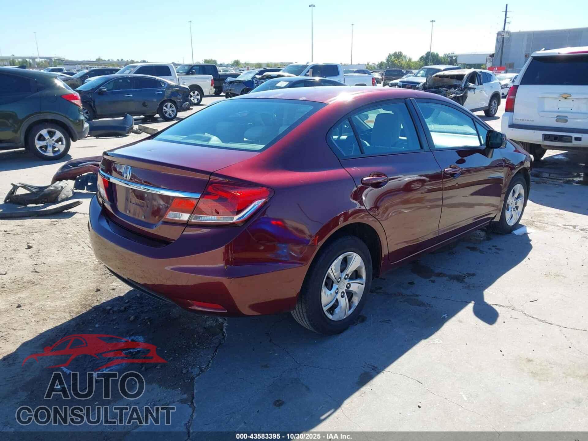 HONDA CIVIC 2013 - 2HGFB2F50DH599651