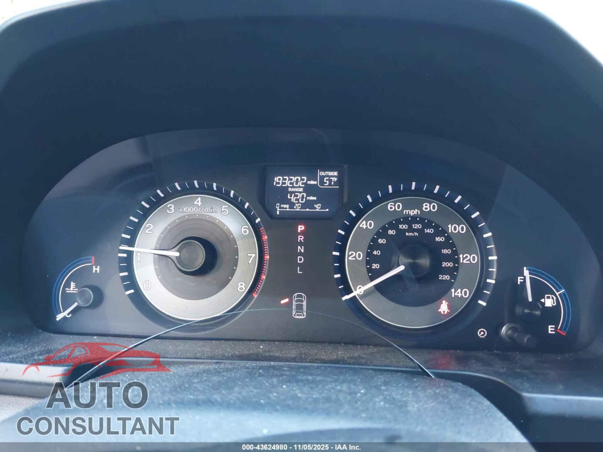HONDA ODYSSEY 2013 - 5FNRL5H42DB019420