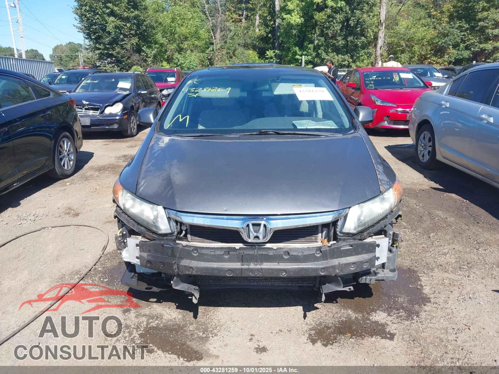 HONDA CIVIC 2012 - 19XFB2F80CE382426