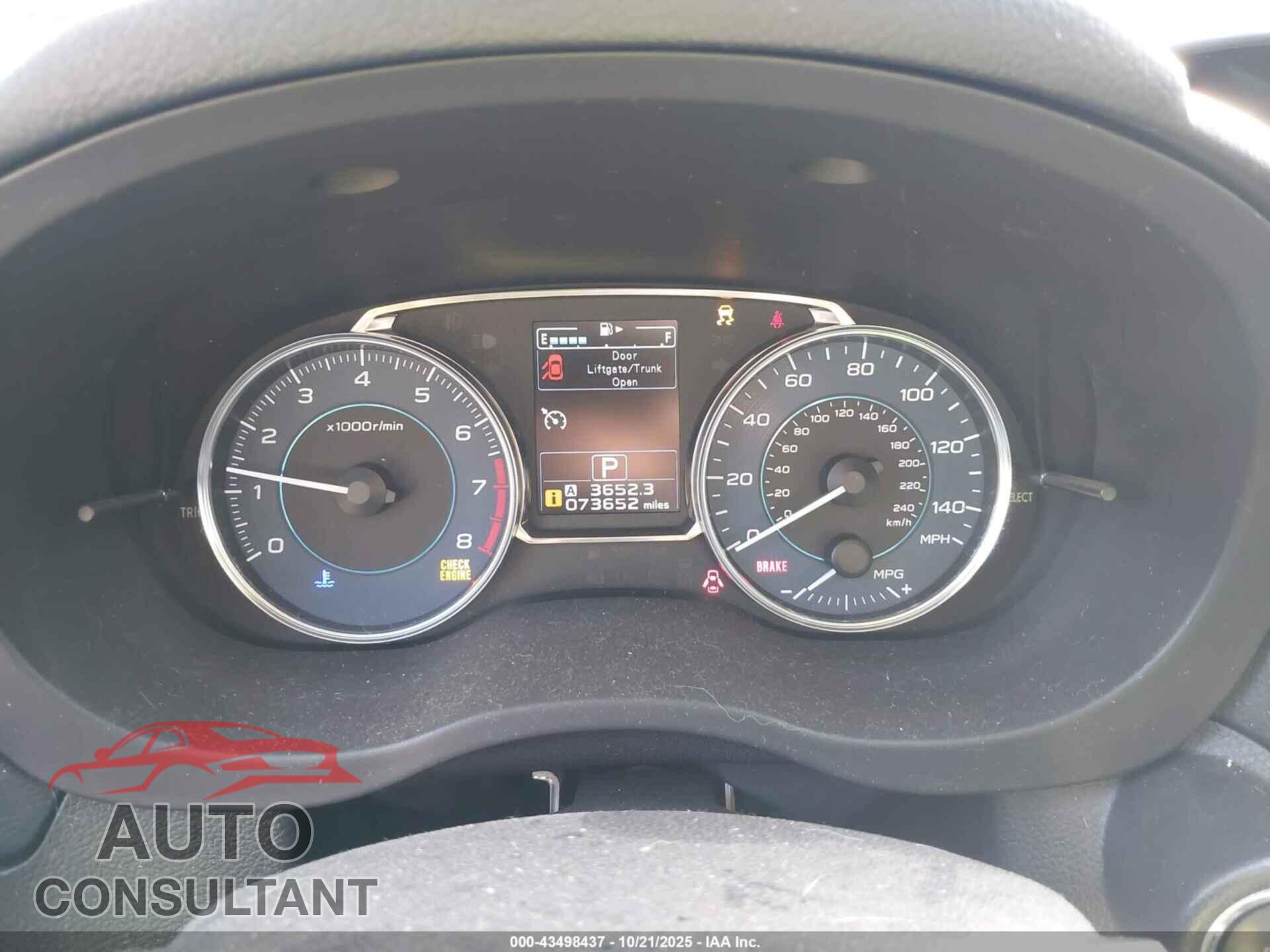 SUBARU IMPREZA 2015 - JF1GPAW68FH289334