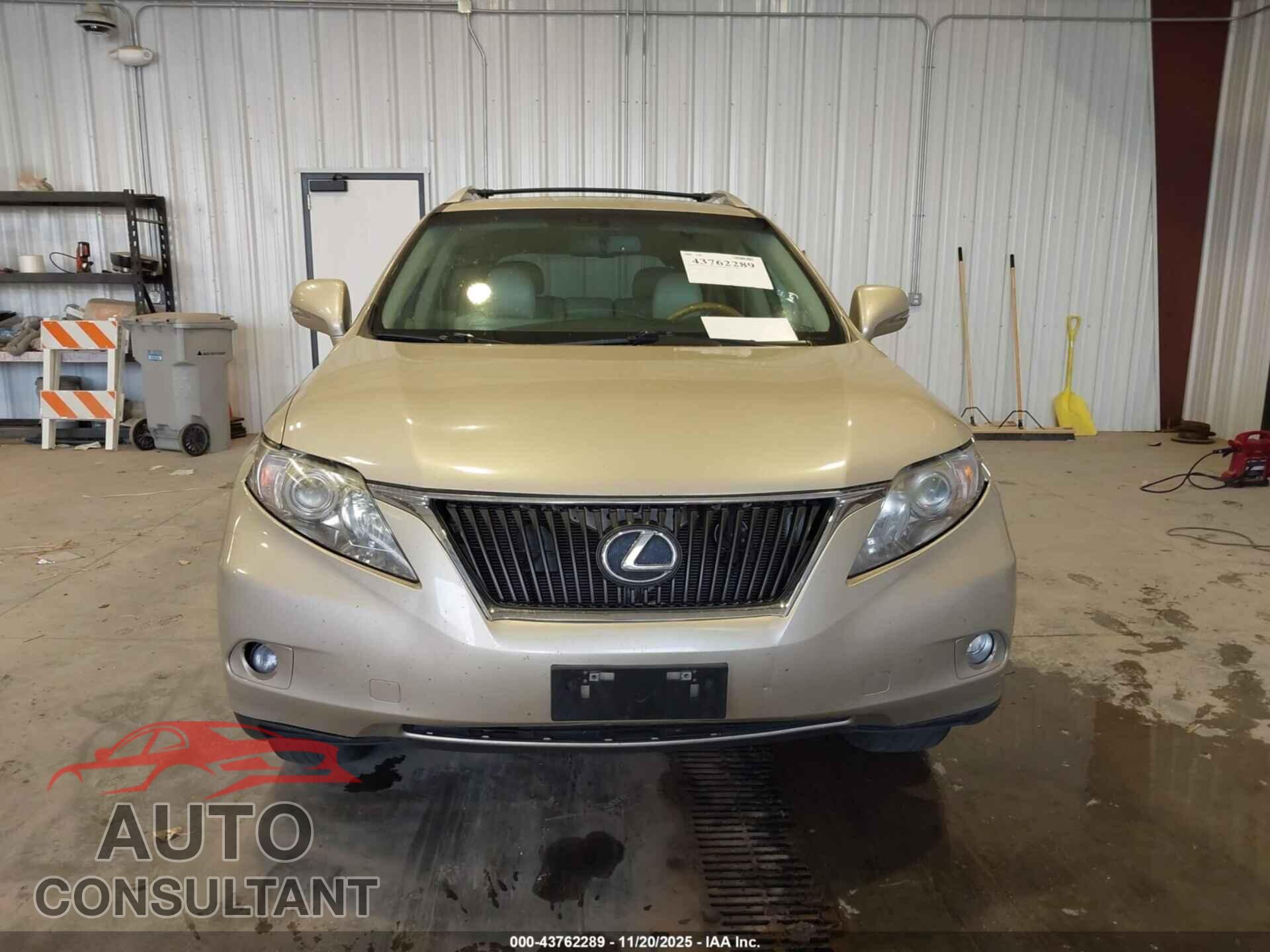 LEXUS RX 350 2012 - 2T2BK1BA1CC134908
