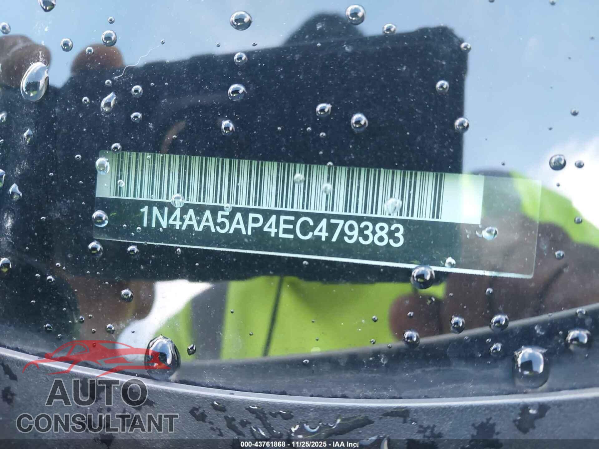 NISSAN MAXIMA 2014 - 1N4AA5AP4EC479383