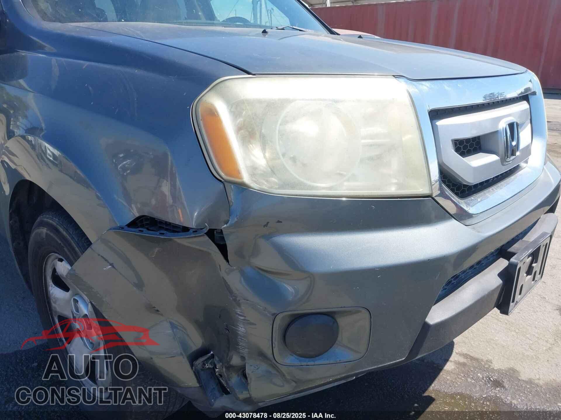 HONDA PILOT 2009 - 5FNYF38209B005836