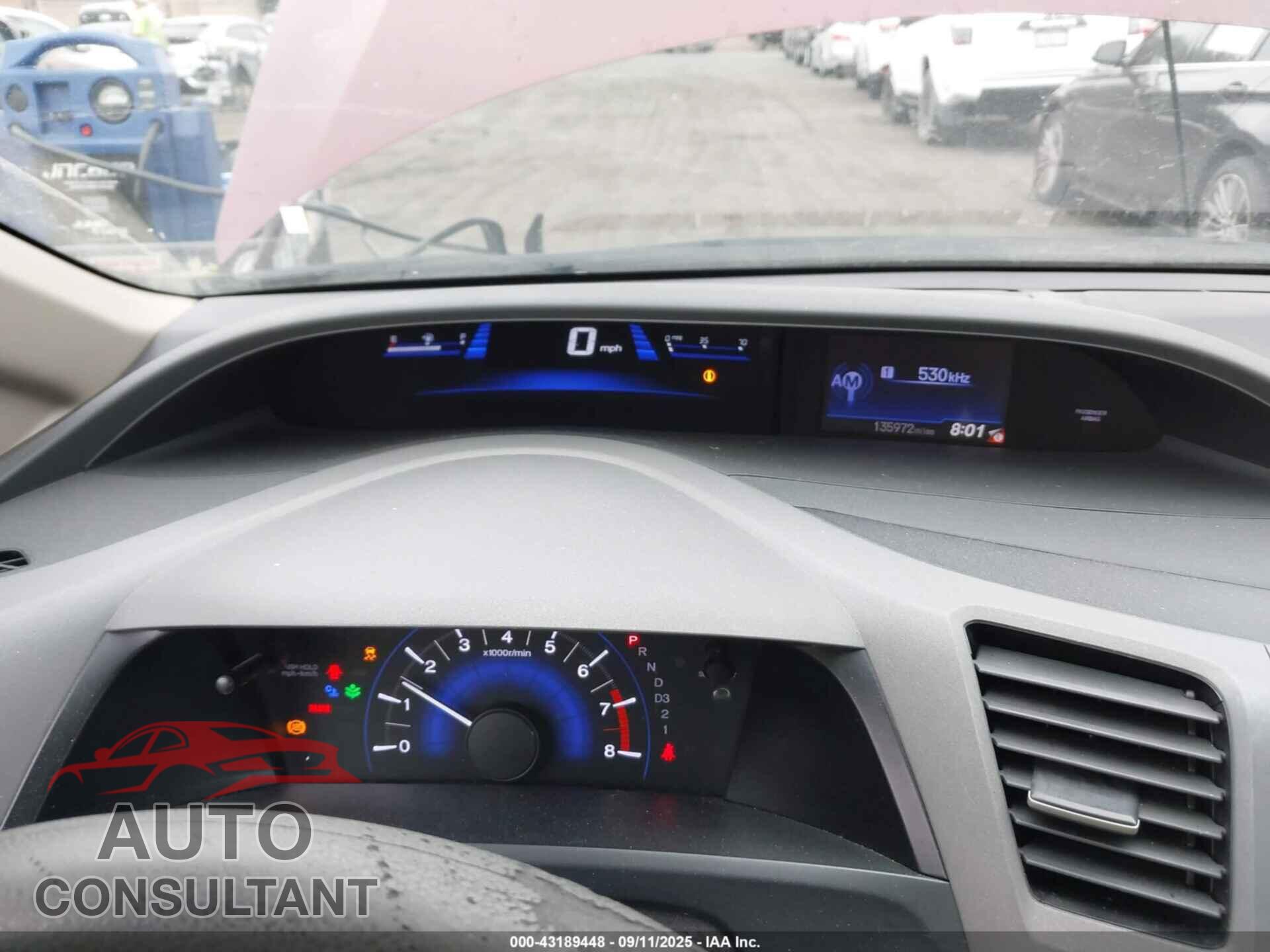 HONDA CIVIC 2012 - JHMFB2F51CS006027