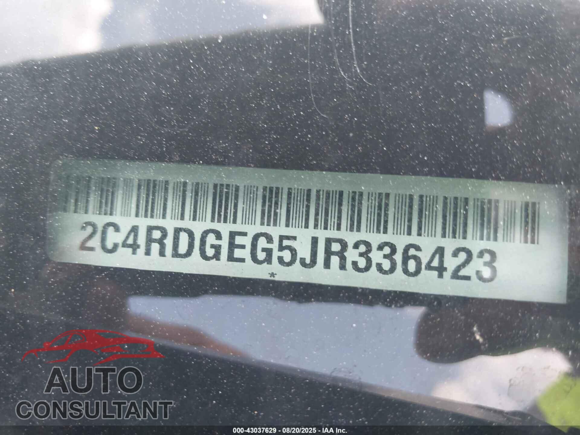 DODGE GRAND CARAVAN 2018 - 2C4RDGEG5JR336423