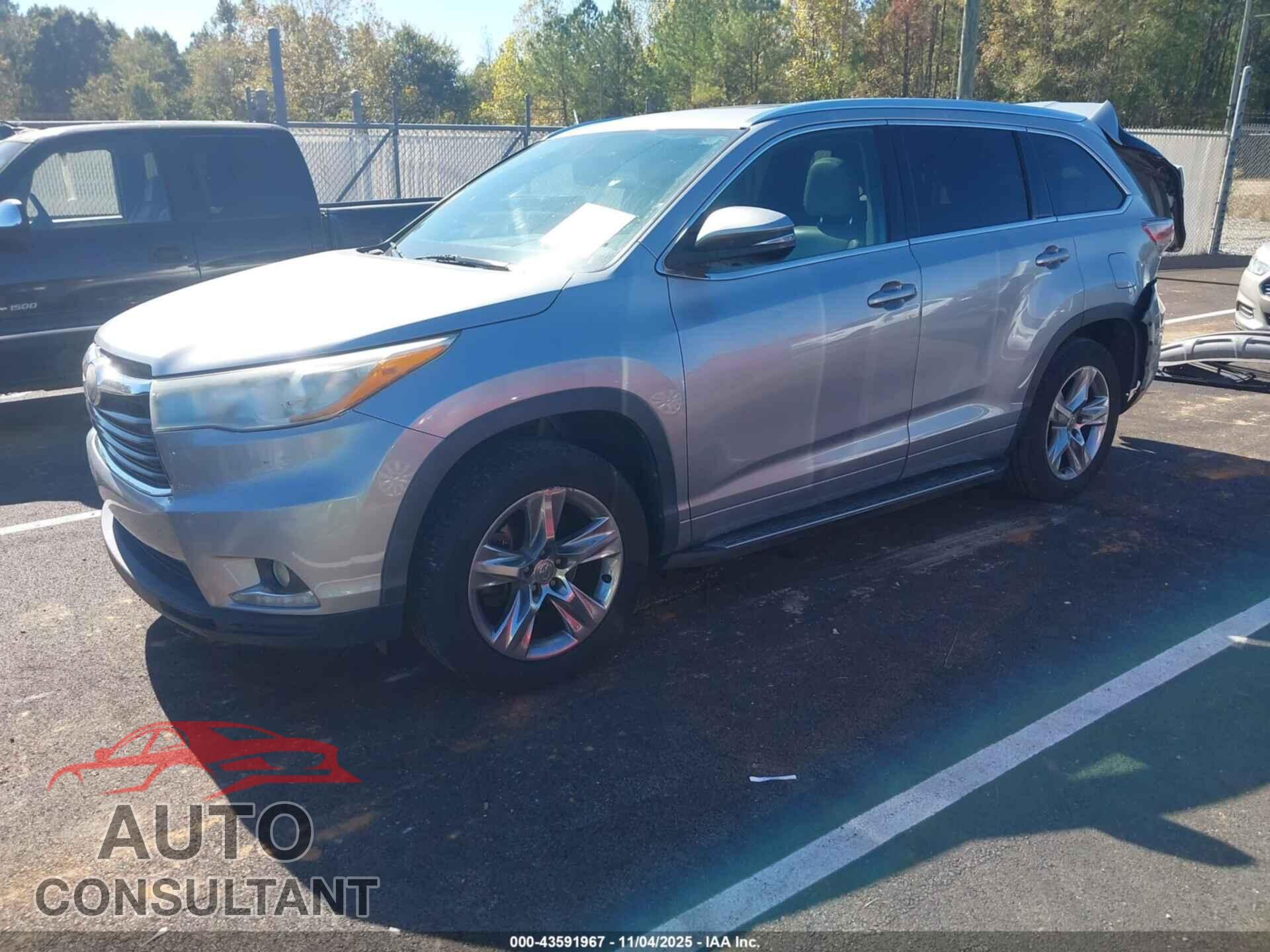 TOYOTA HIGHLANDER 2014 - 5TDYKRFH7ES009846