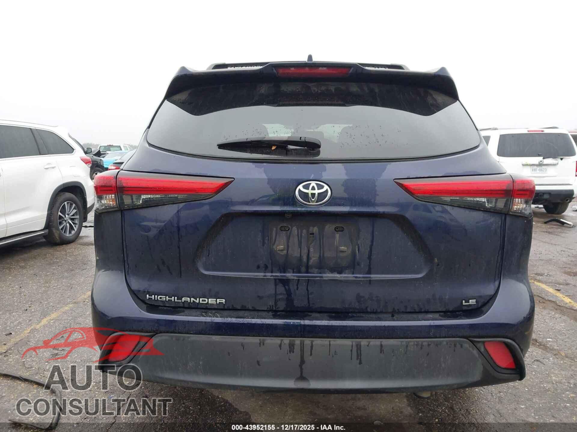 TOYOTA HIGHLANDER 2020 - 5TDZZRAHXLS509729