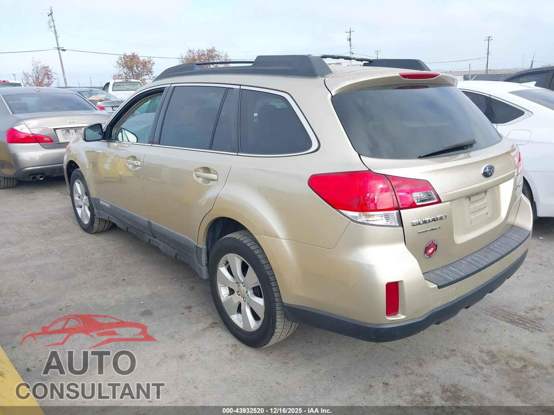 SUBARU OUTBACK 2010 - 4S4BRBGC8A3310418