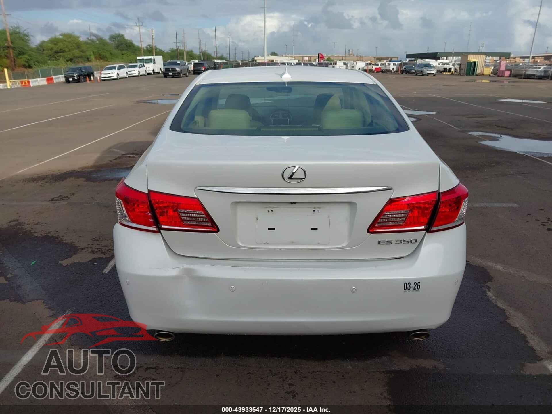 LEXUS ES 350 2011 - JTHBK1EG7B2451267