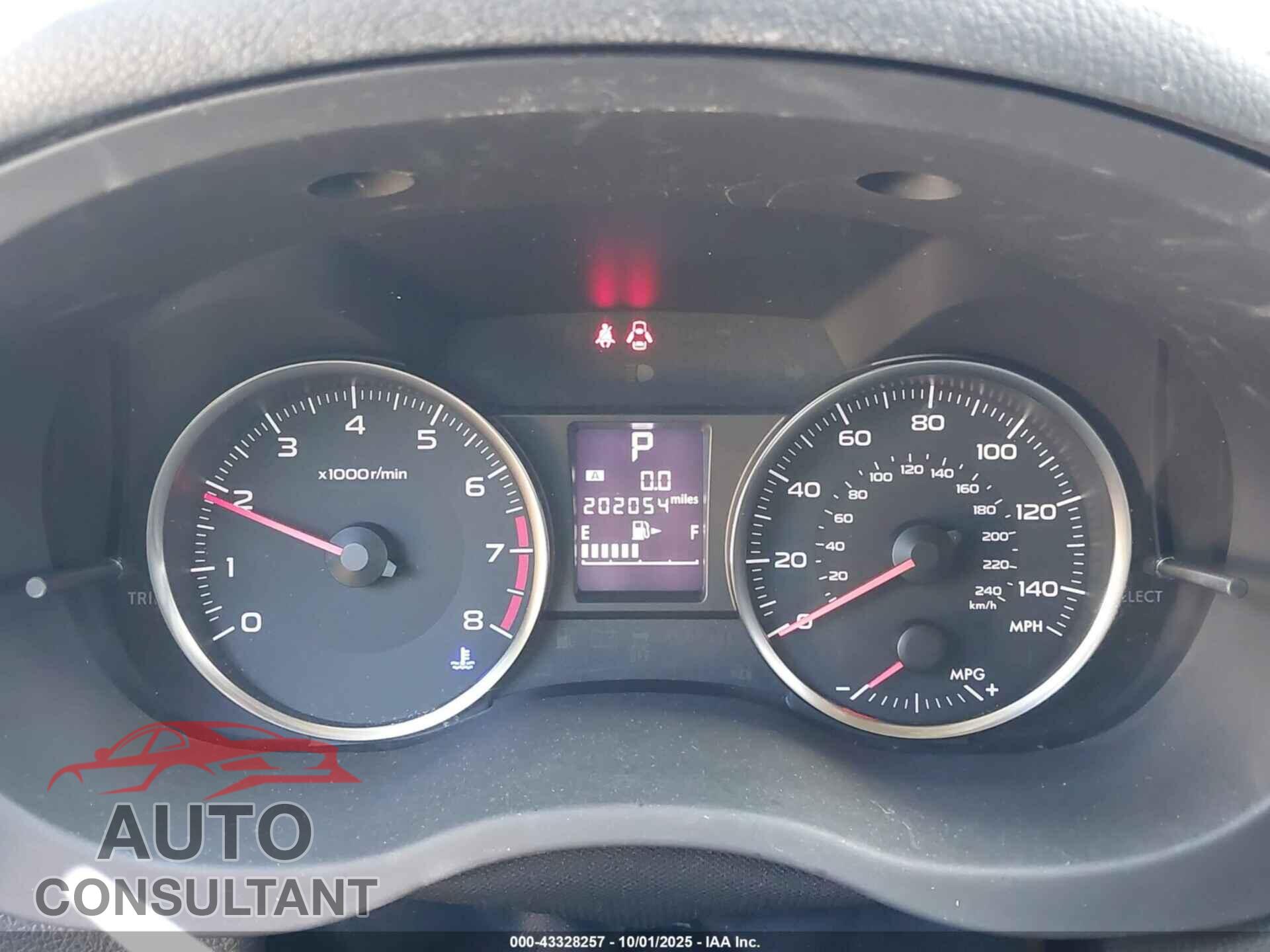 SUBARU XV CROSSTREK 2015 - JF2GPACC4F8299543