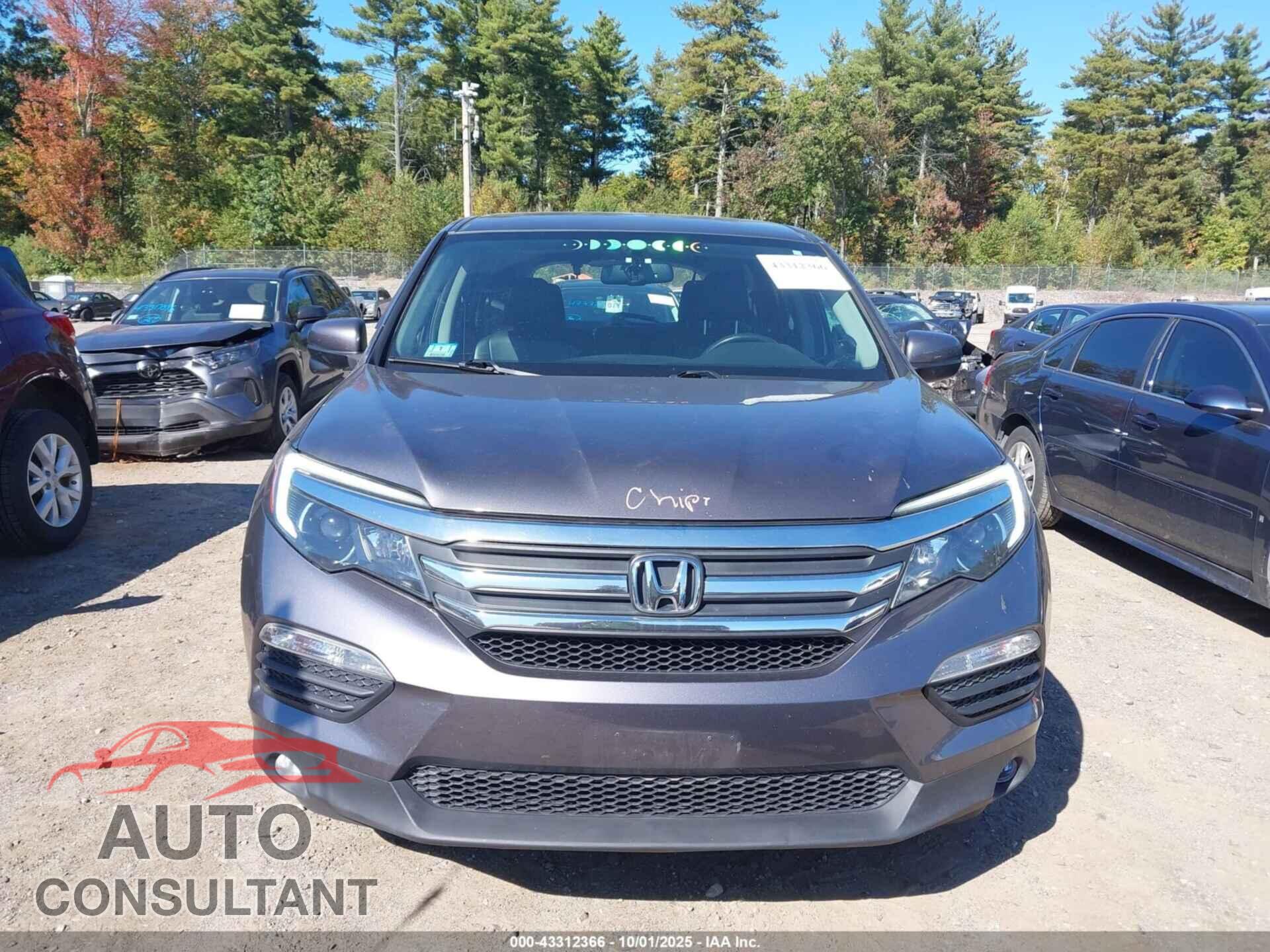 HONDA PILOT 2017 - 5FNYF6H7XHB070205