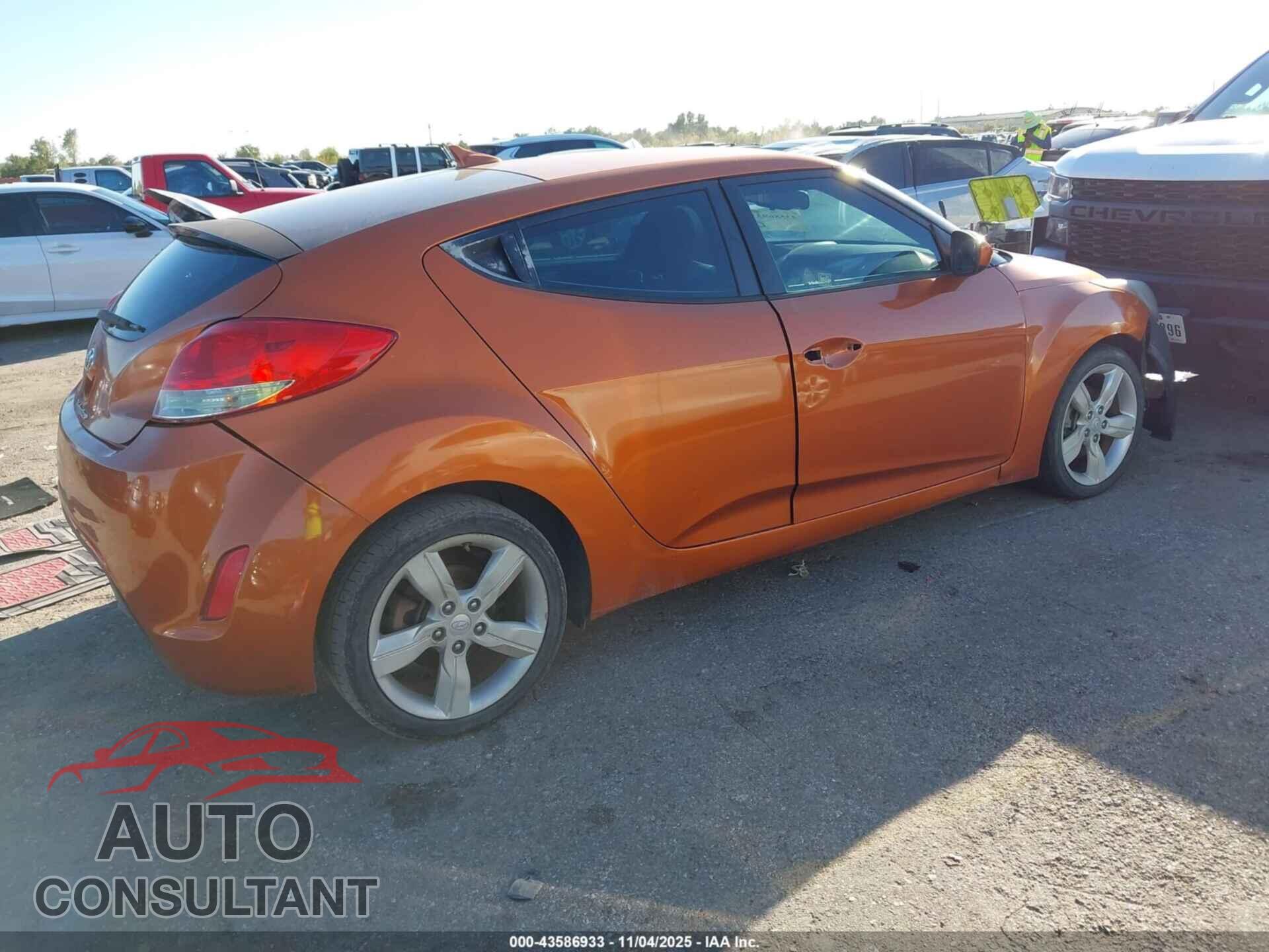 HYUNDAI VELOSTER 2012 - KMHTC6AD9CU026629