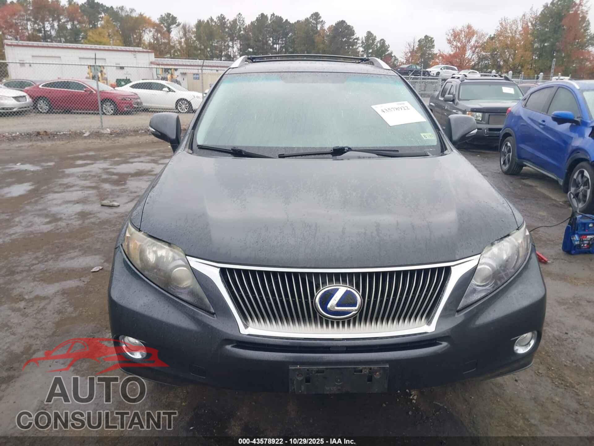 LEXUS RX 450H 2011 - JTJBC1BA0B2040210