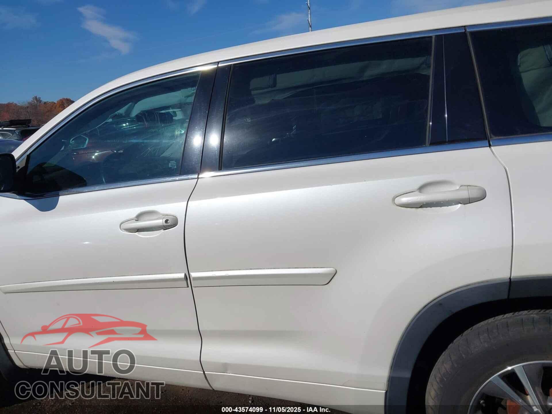 TOYOTA HIGHLANDER 2015 - 5TDBKRFH0FS159577