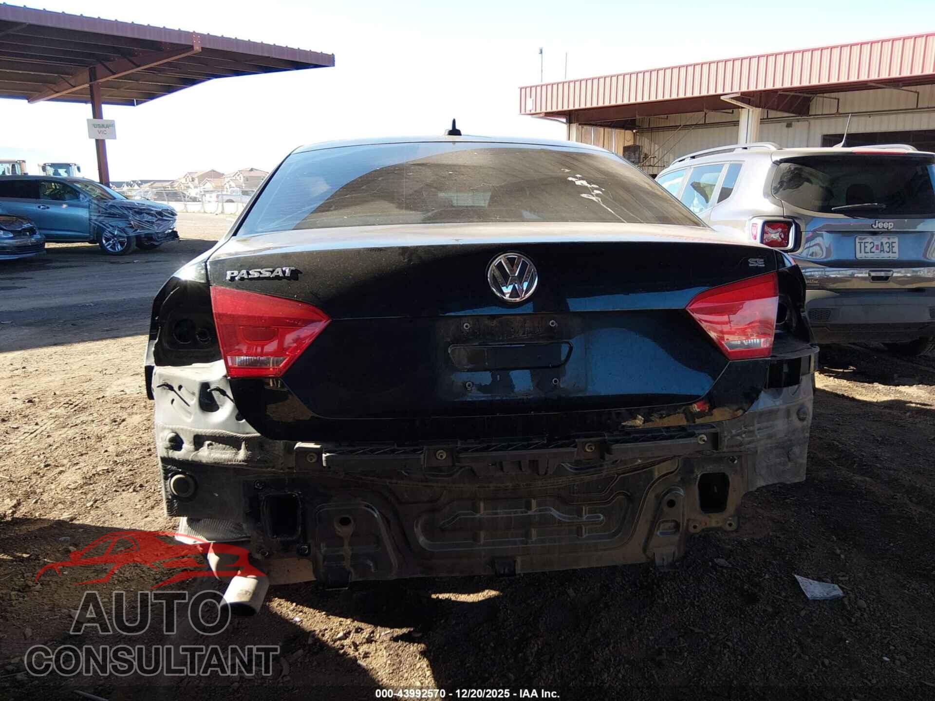 VOLKSWAGEN PASSAT 2012 - 1VWBP7A3XCC027194