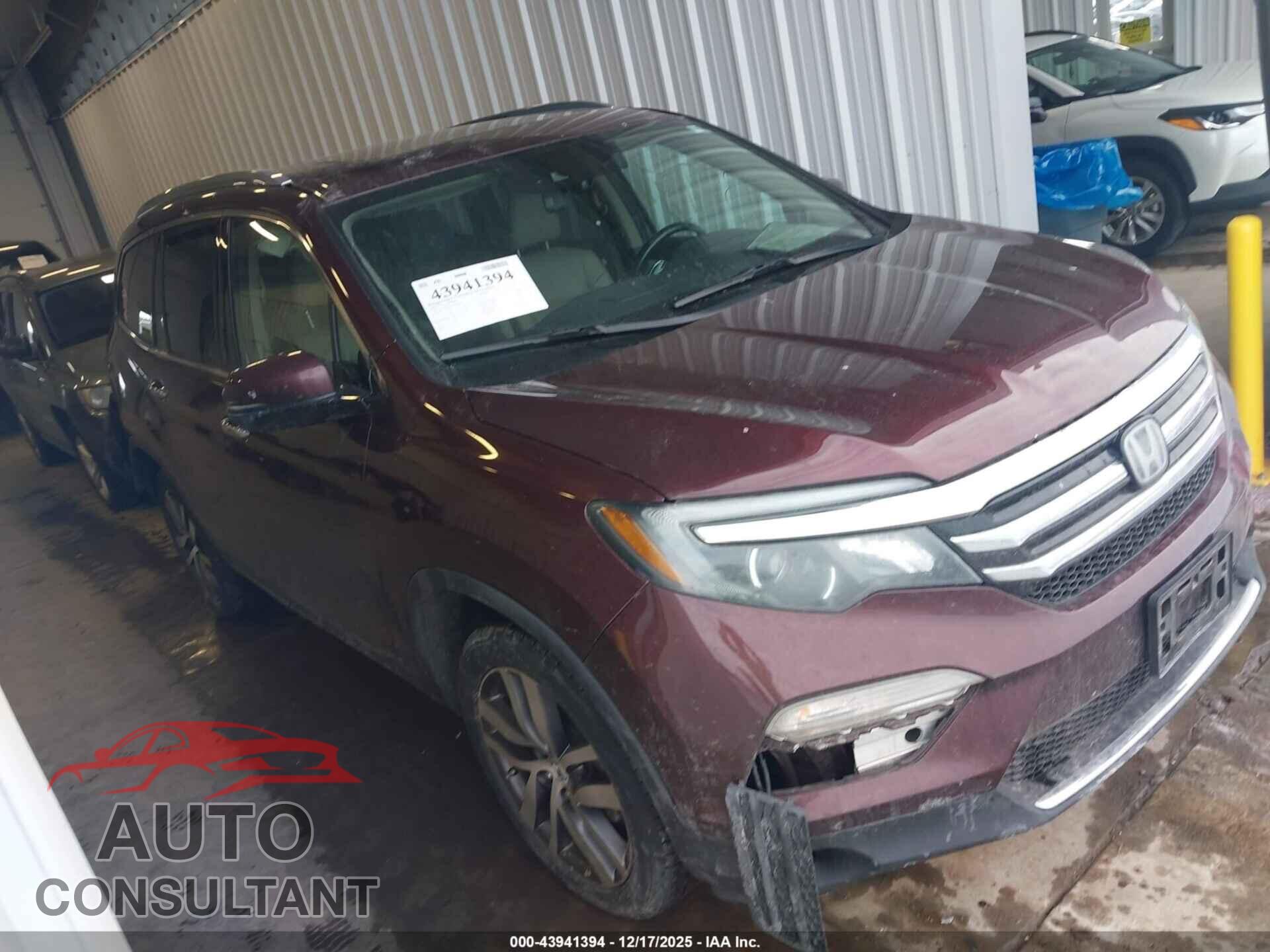 HONDA PILOT 2016 - 5FNYF6H09GB098465