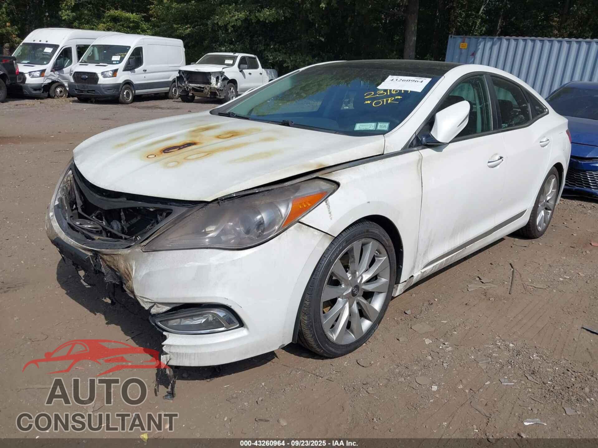 HYUNDAI AZERA 2013 - KMHFH4JG7DA231611
