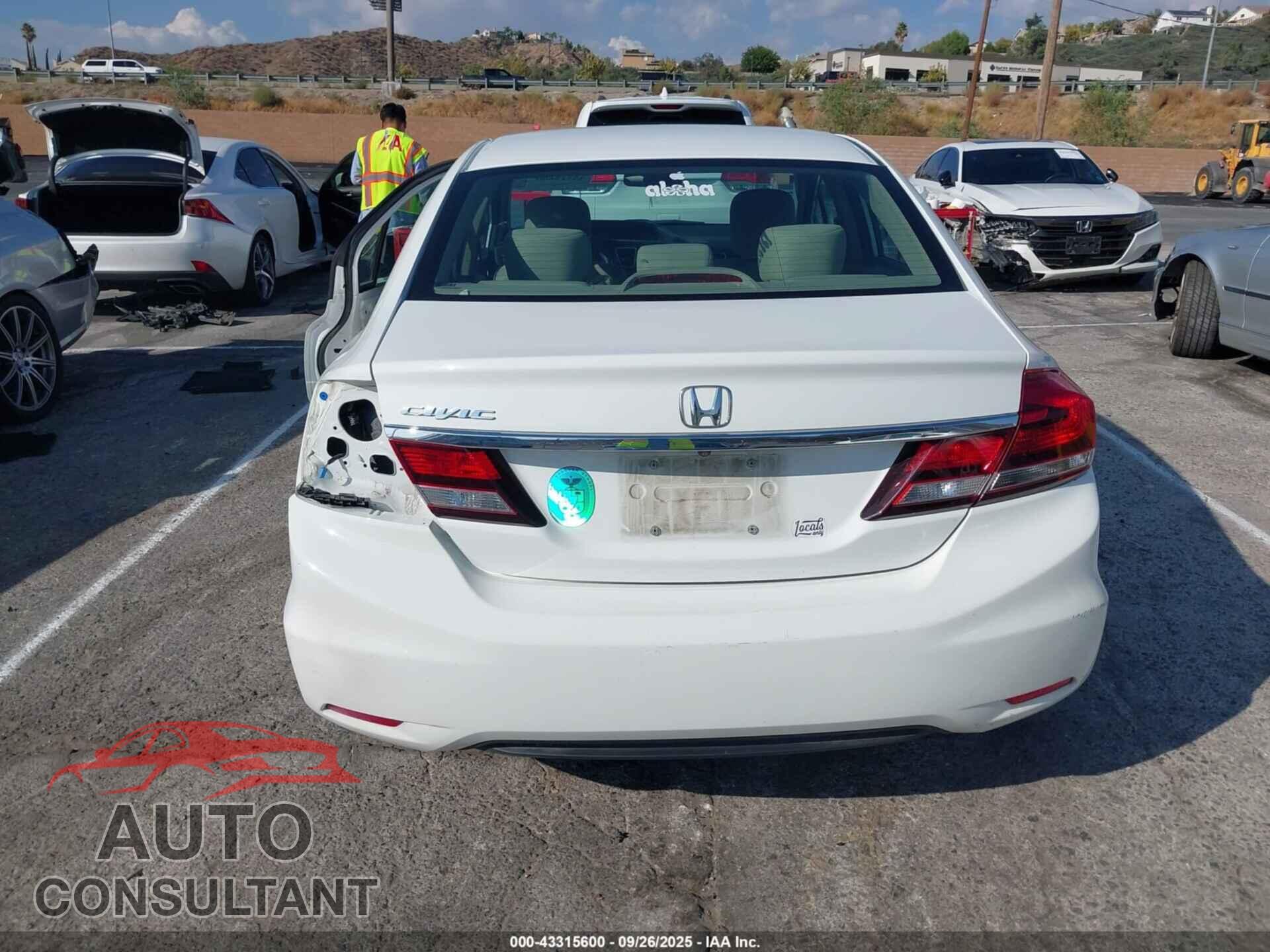 HONDA CIVIC 2013 - 19XFB2F53DE290847