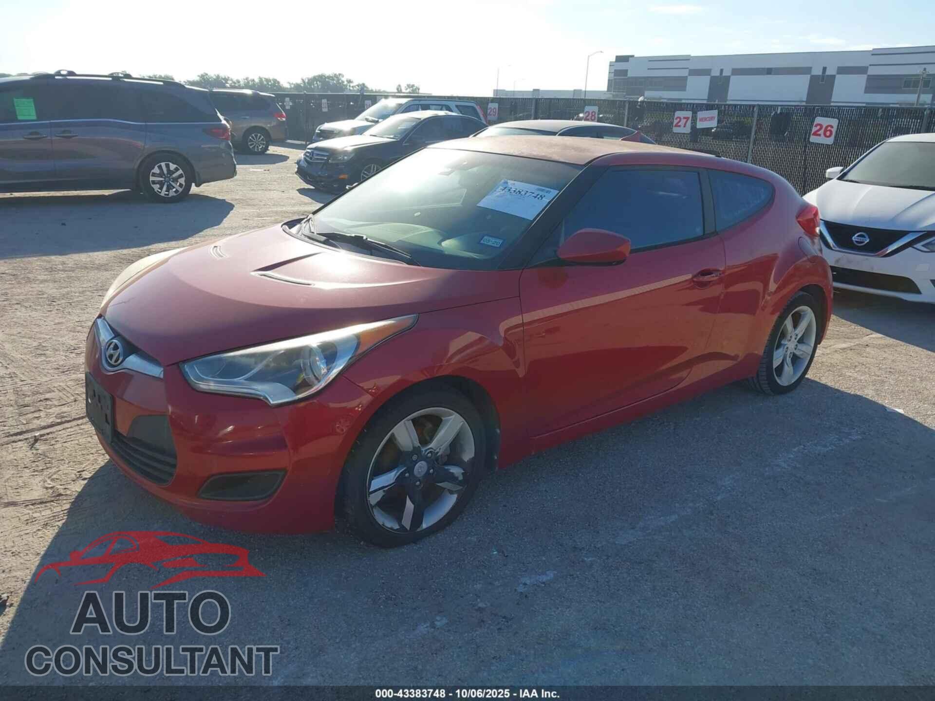HYUNDAI VELOSTER 2012 - KMHTC6AD0CU074696
