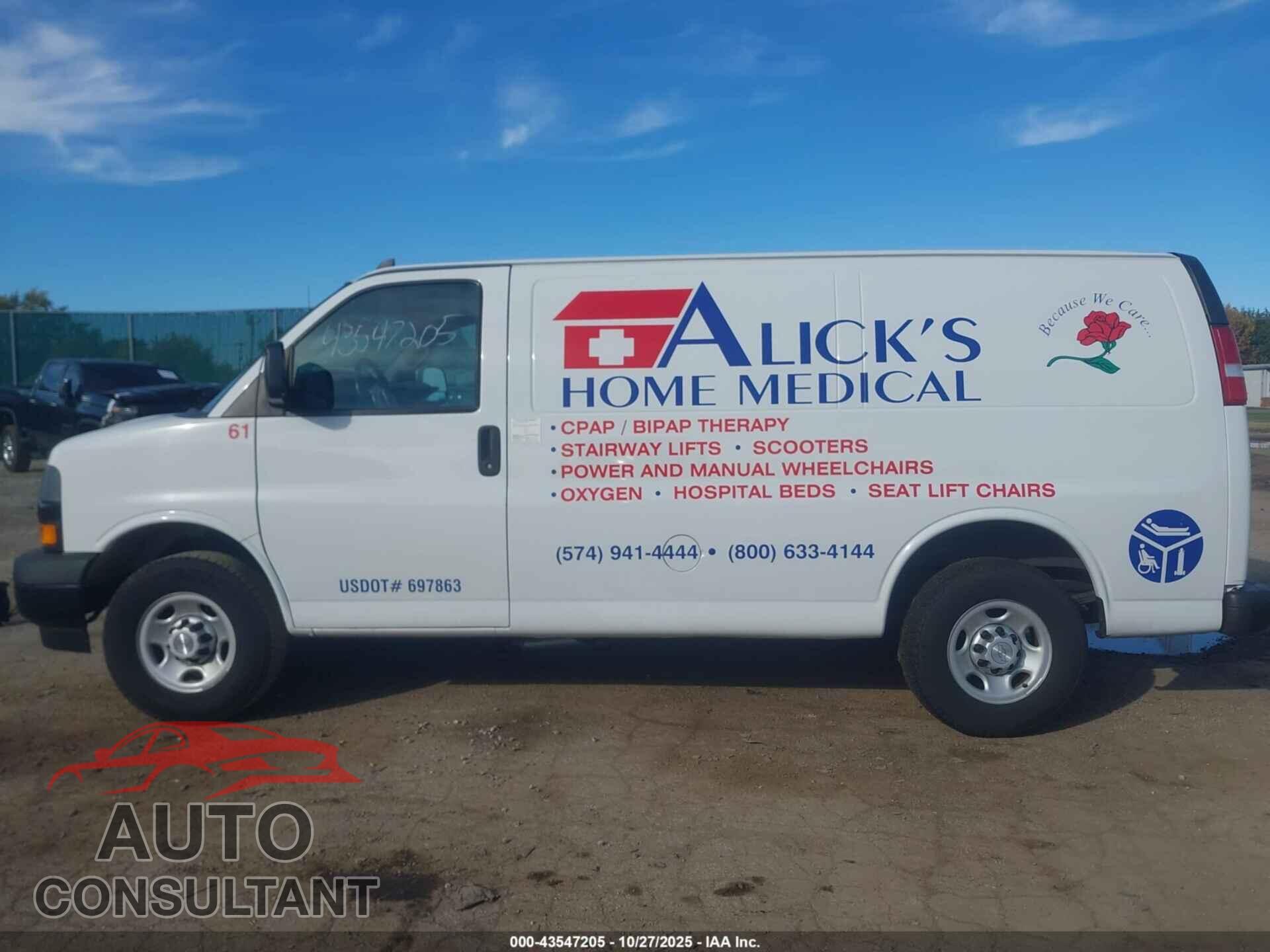 CHEVROLET EXPRESS 2500 2019 - 1GCWGAFP4K1366055