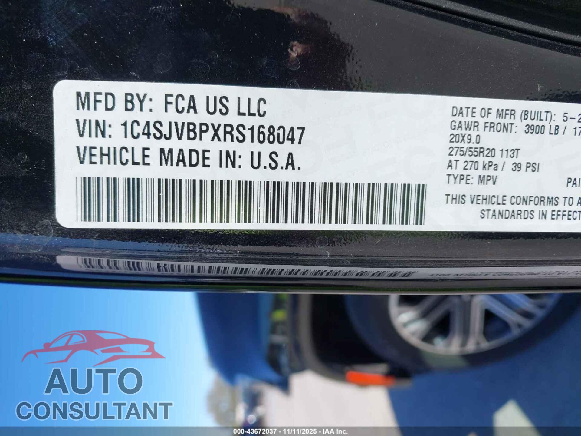 JEEP WAGONEER 2024 - 1C4SJVBPXRS168047