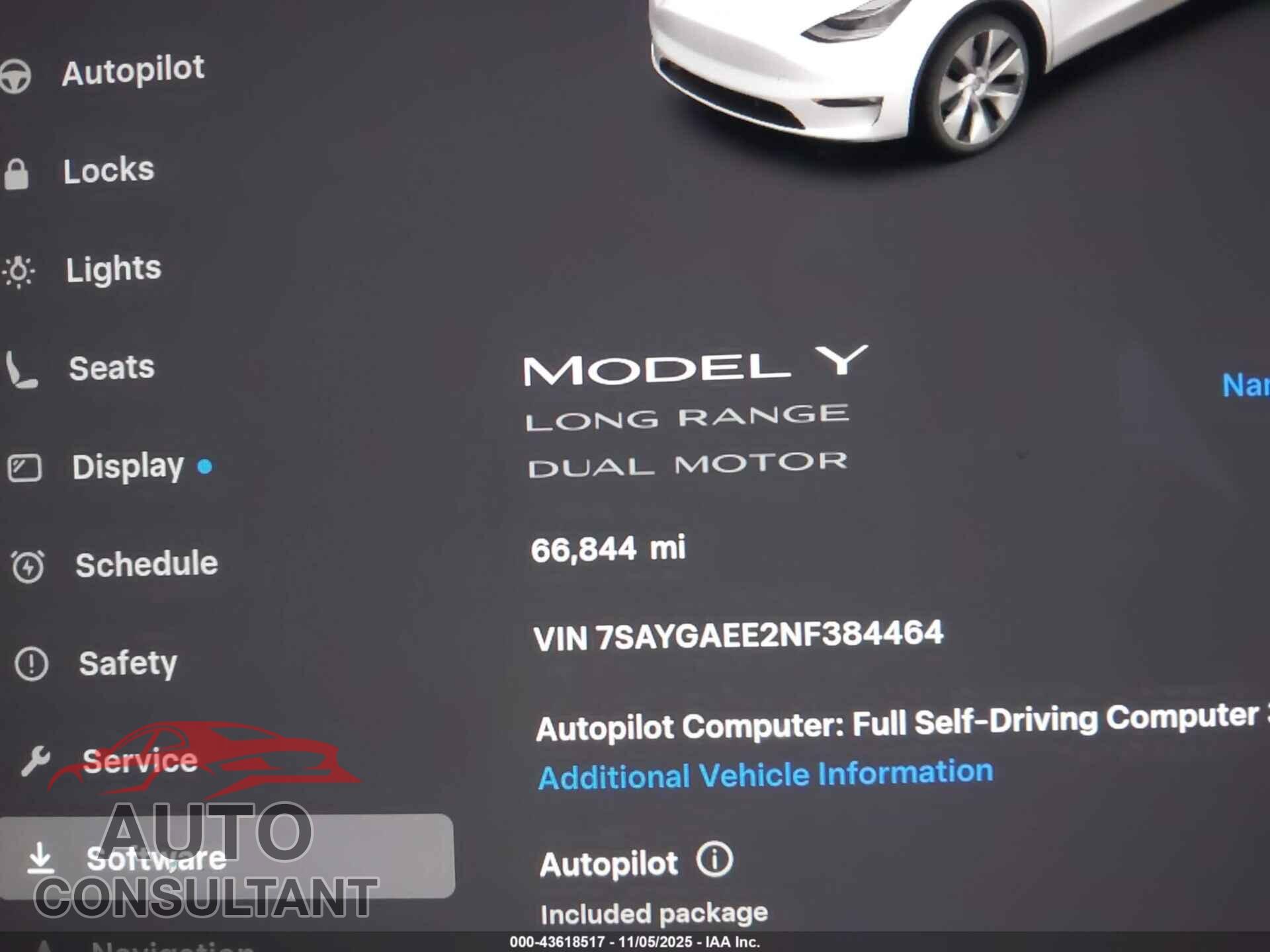 TESLA MODEL Y 2022 - 7SAYGAEE2NF384464