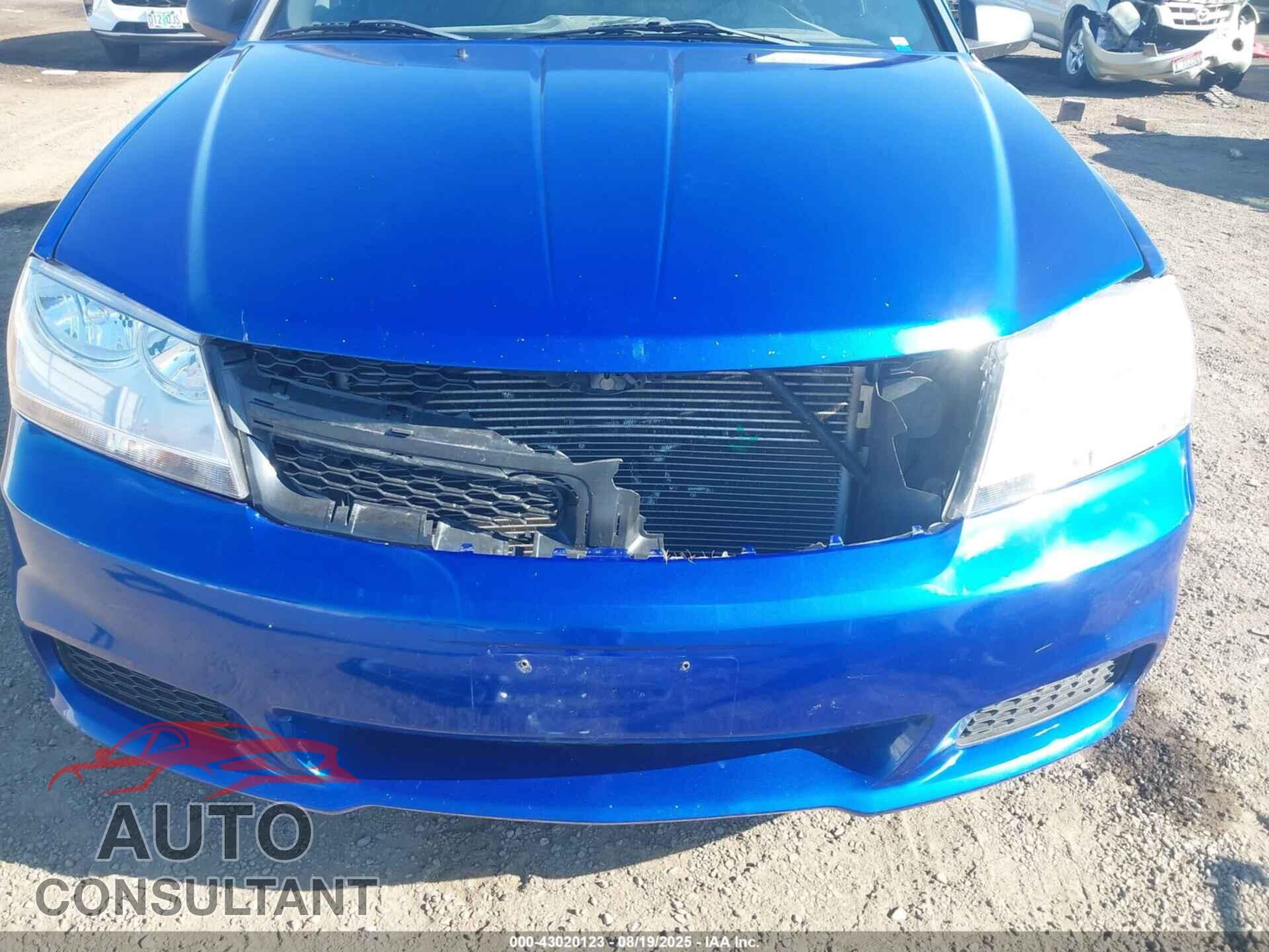 DODGE AVENGER 2013 - 1C3CDZABXDN543875