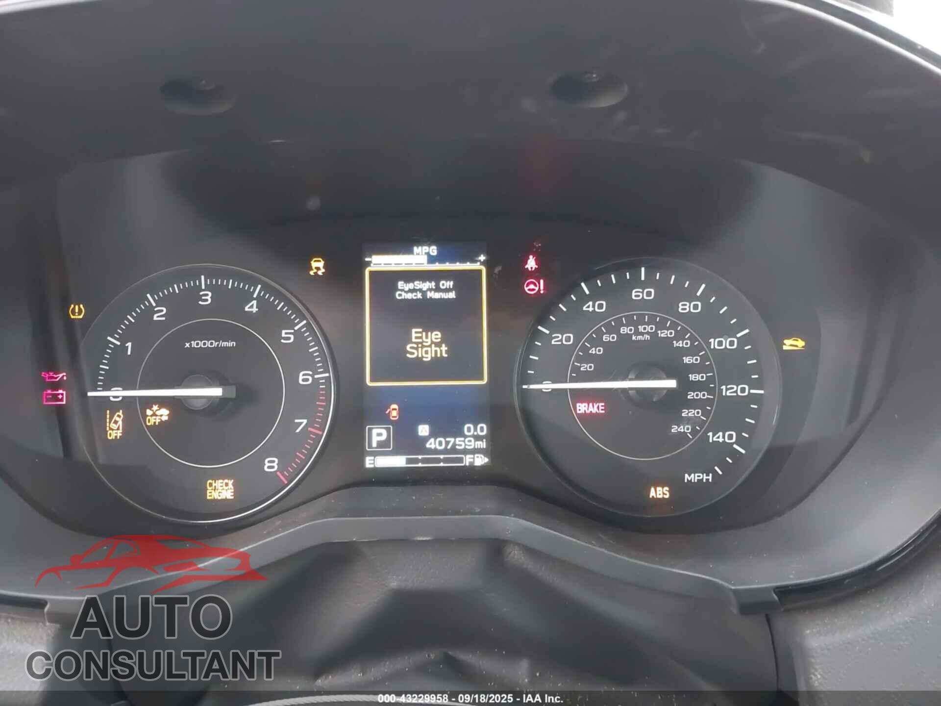 SUBARU IMPREZA 2019 - 4S3GTAB64K3730329
