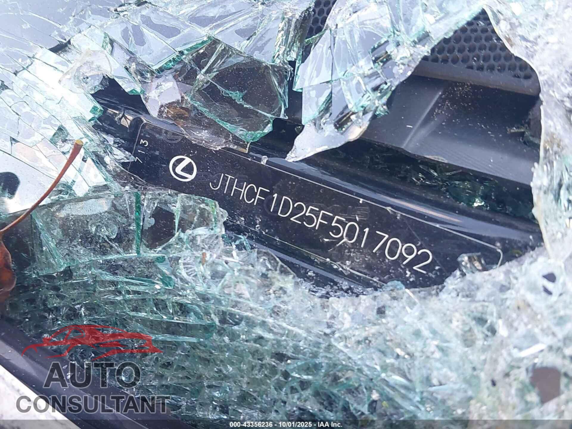 LEXUS IS 250 2015 - JTHCF1D25F5017092