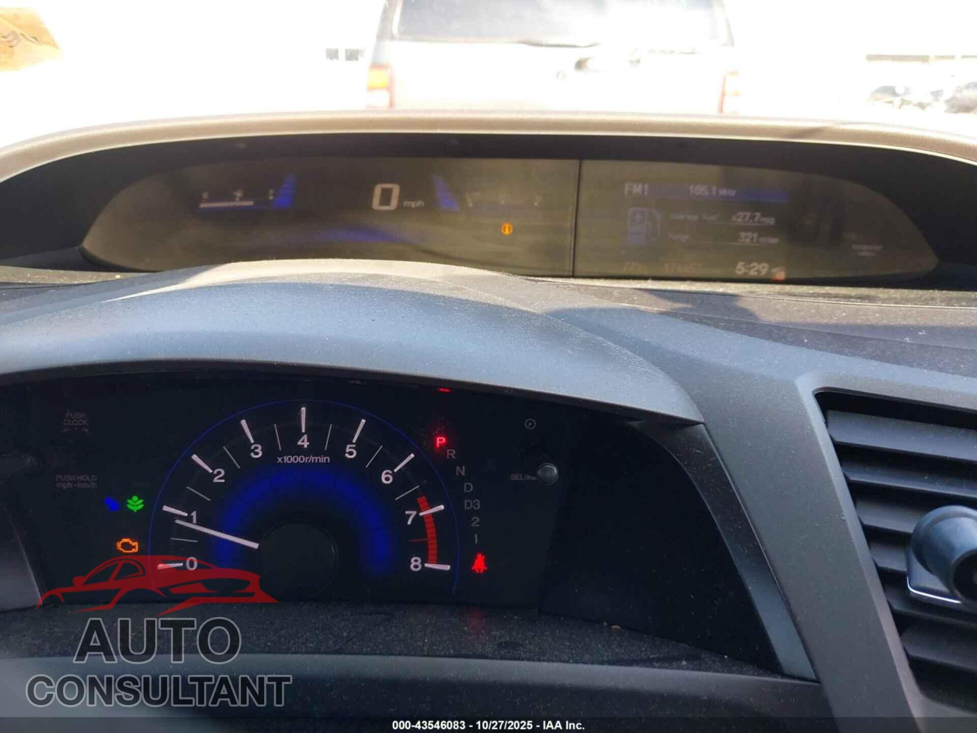 HONDA CIVIC 2012 - 19XFB2F84CE063112